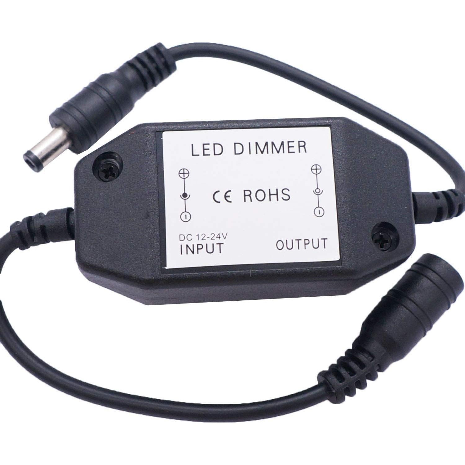 Atenuador LED Rotativo Weideer 2Pcs DC12V-24V Negro