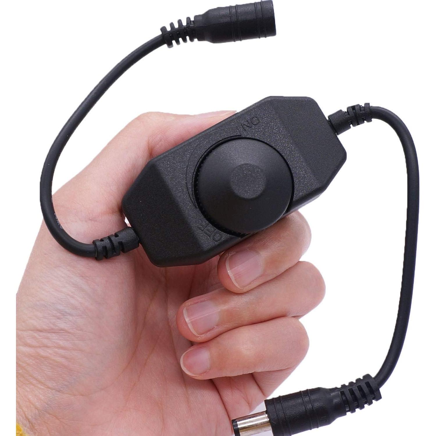 Atenuador LED Rotativo Weideer 2Pcs DC12V-24V Negro