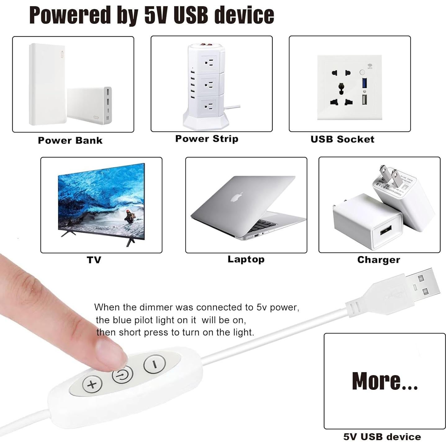 Interruptor Regulador USB GXILEE 10 Niveles 5V - Paquete de 2