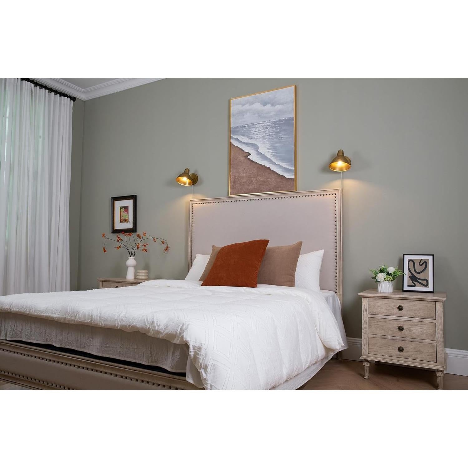 Aplique de pared Yosoan regulable en bronce, luz moderna 23.5 cm