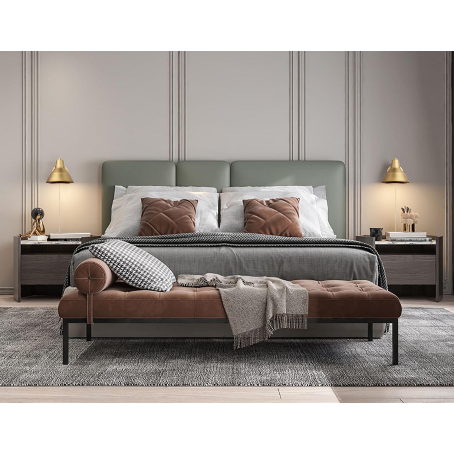 Aplique de pared Yosoan regulable en bronce, luz moderna 23.5 cm