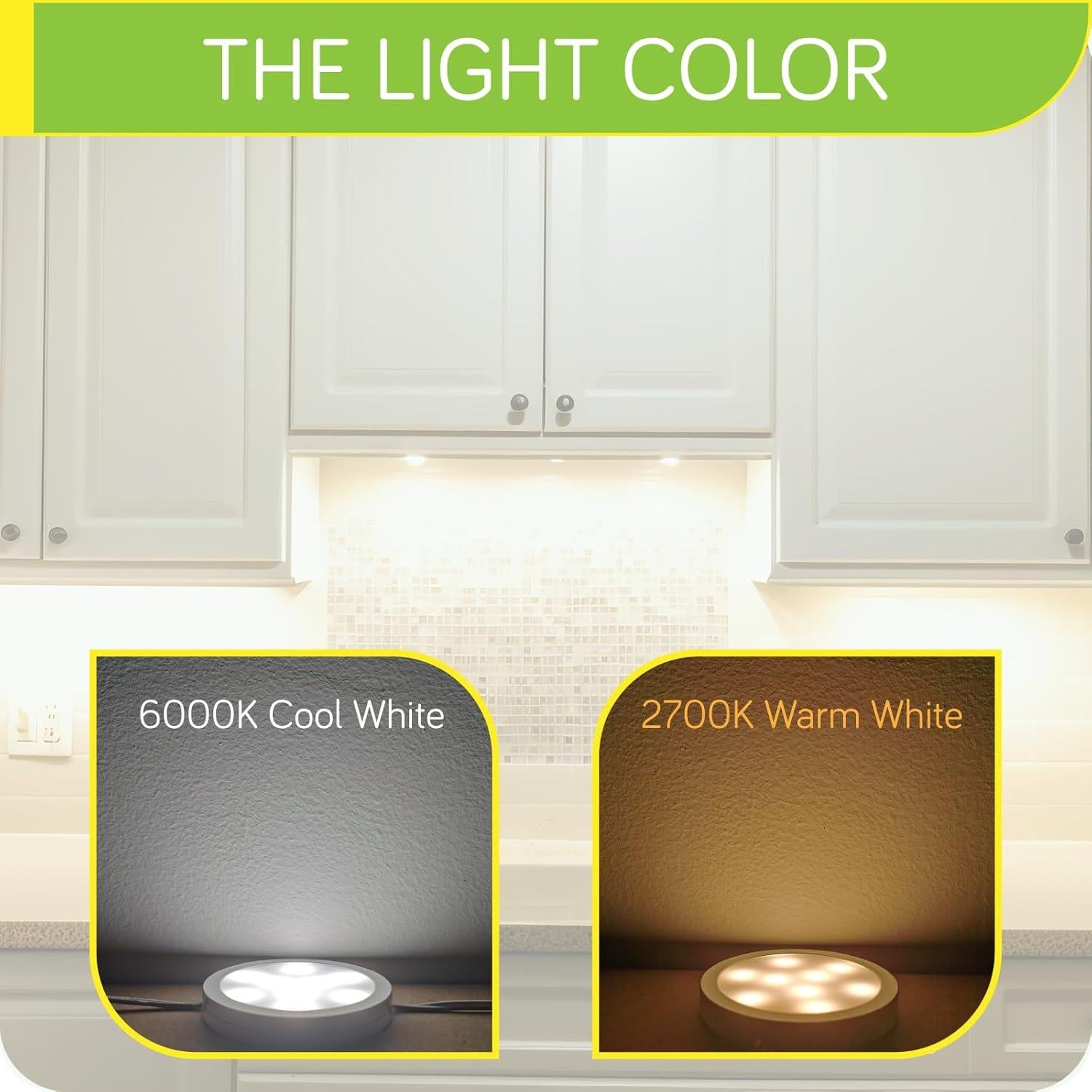 Kit de luces LED Meigour 12 luces bajo gabinete 6000K