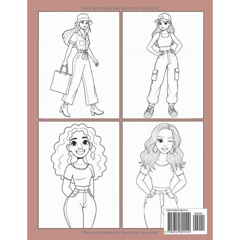 Libro de Colorear de Moda: Más de 60 Diseños Hermosos para Adolescentes y Adultos – Un Regalo Perfecto para los Amantes de la Moda. (Spanish Edition)