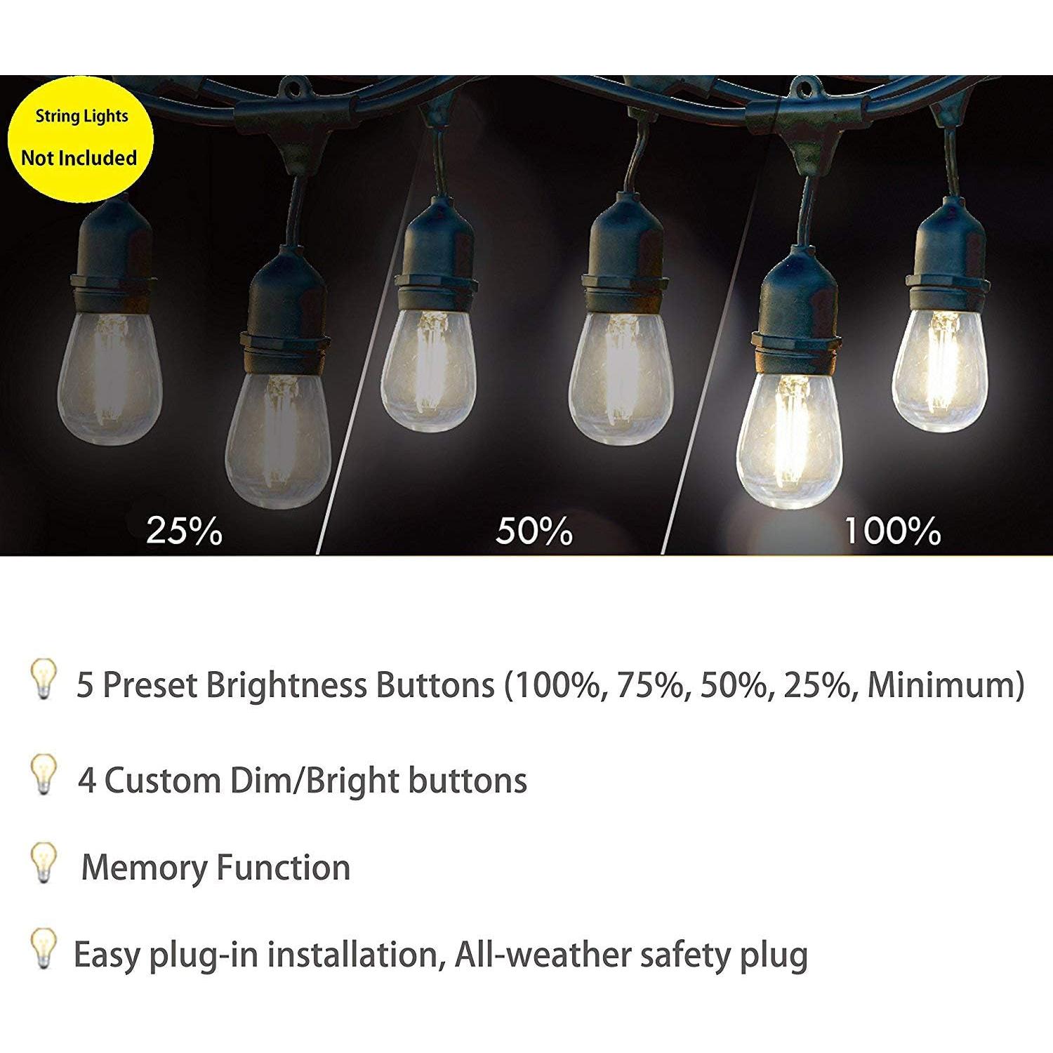 Regulador de Luces de Cadena 200W SUNYE Control Remoto IP68