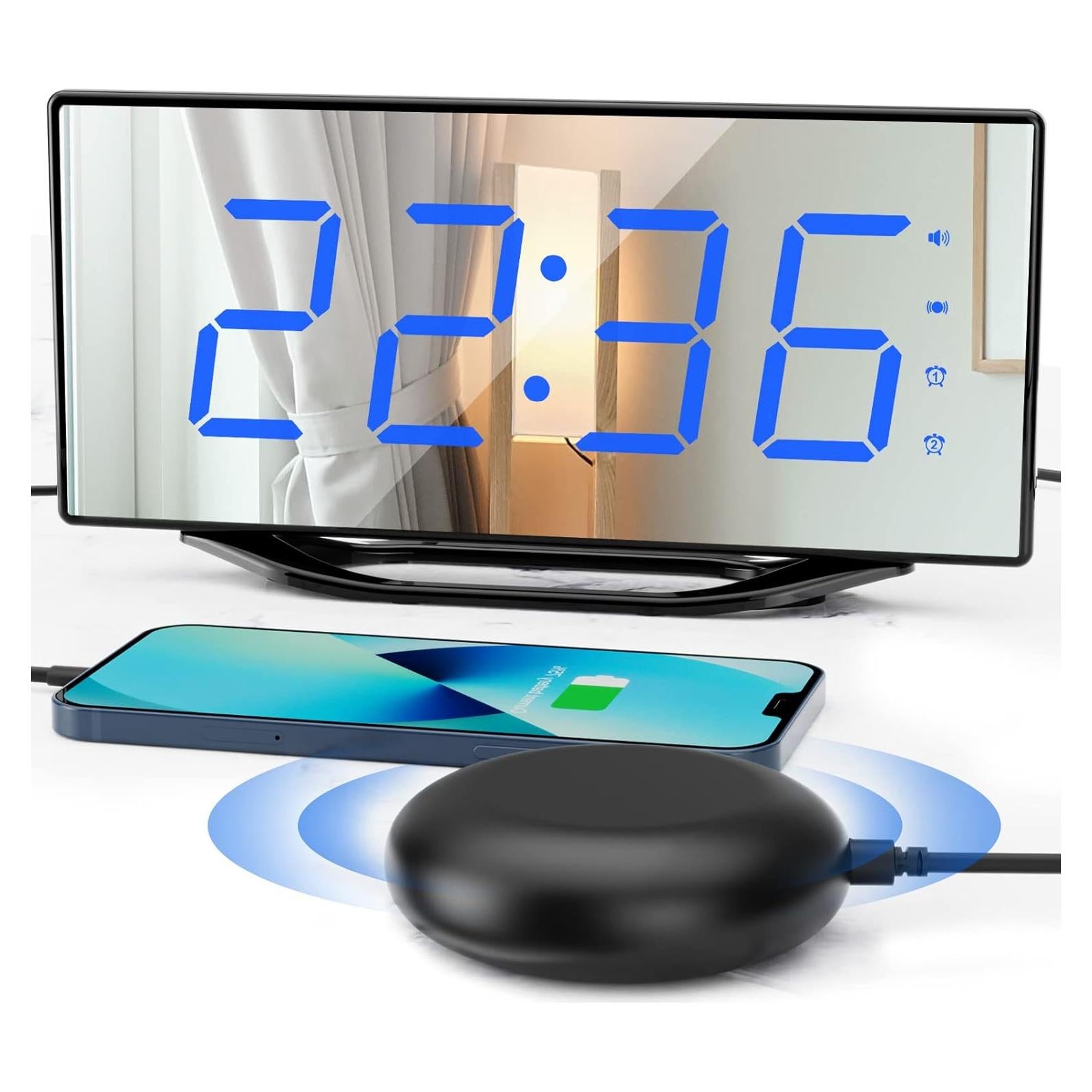 Reloj Despertador Vibrante PPLEE con Pantalla LED 8.7"