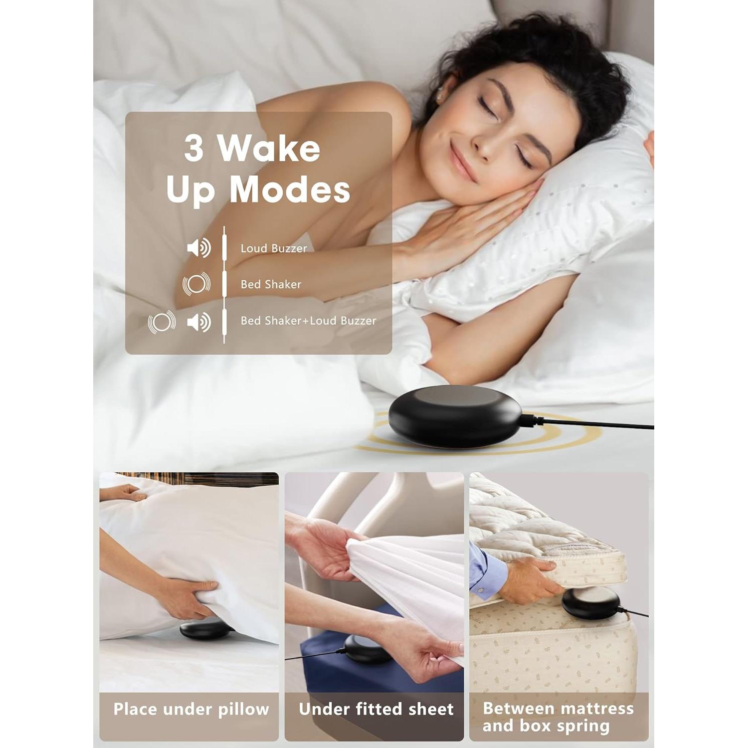 Reloj Despertador Vibrante PPLEE con Pantalla LED 8.7"