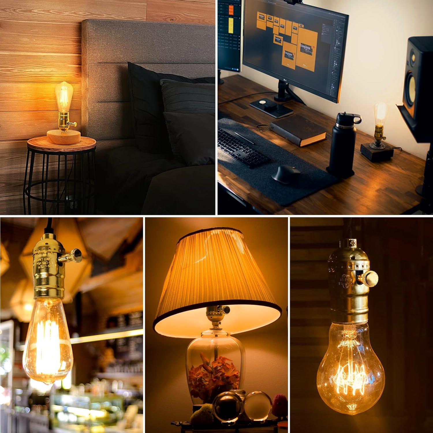 Portalámparas Regulable DiCUNO E26 Vintage Dorado 150W