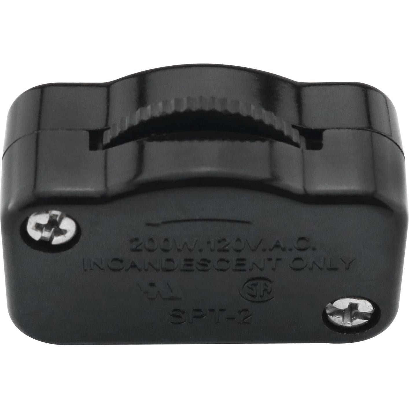 Interruptor Regulador SPT-2 ZZLZX Control de Brillo Negro