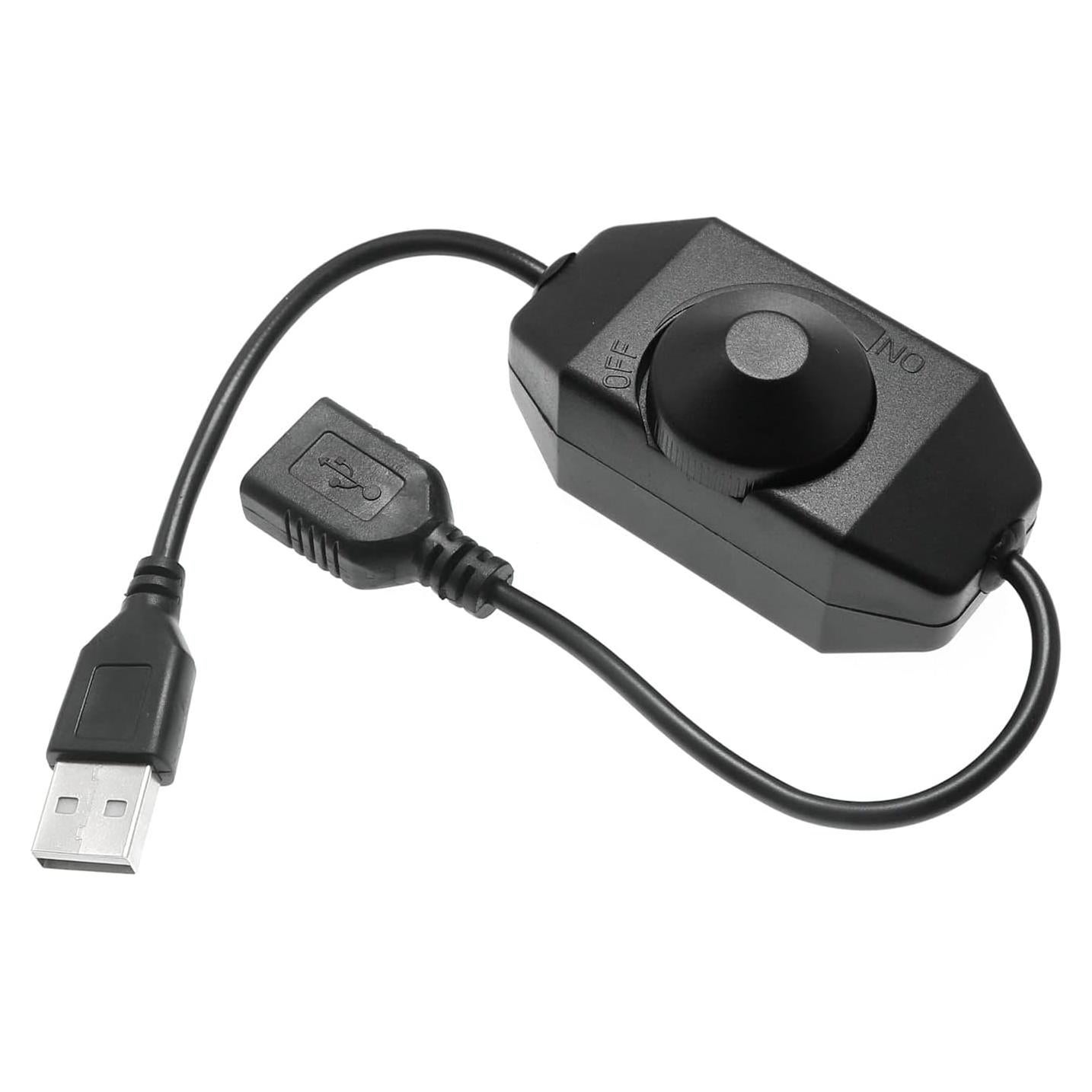 Regulador de Luz LED Maxmoral USB Rotativo 5V 15W Negro
