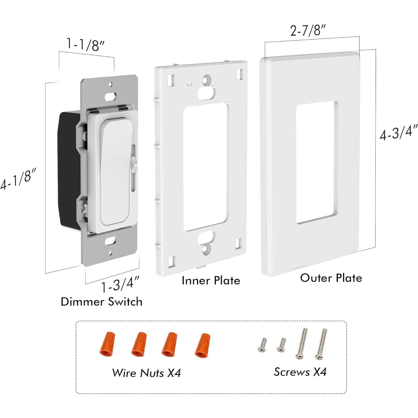 Interruptor Regulador Digital LED Cloudy Bay 600W 2 Paquete