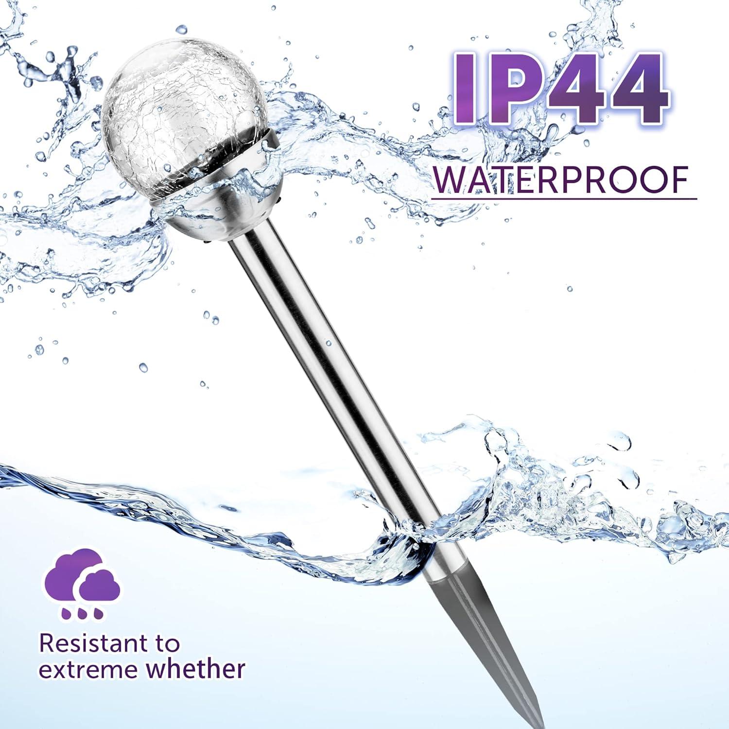 Luces Solares de Jardín GIGALUMI, 3 Paquetes LED Cambiando Color