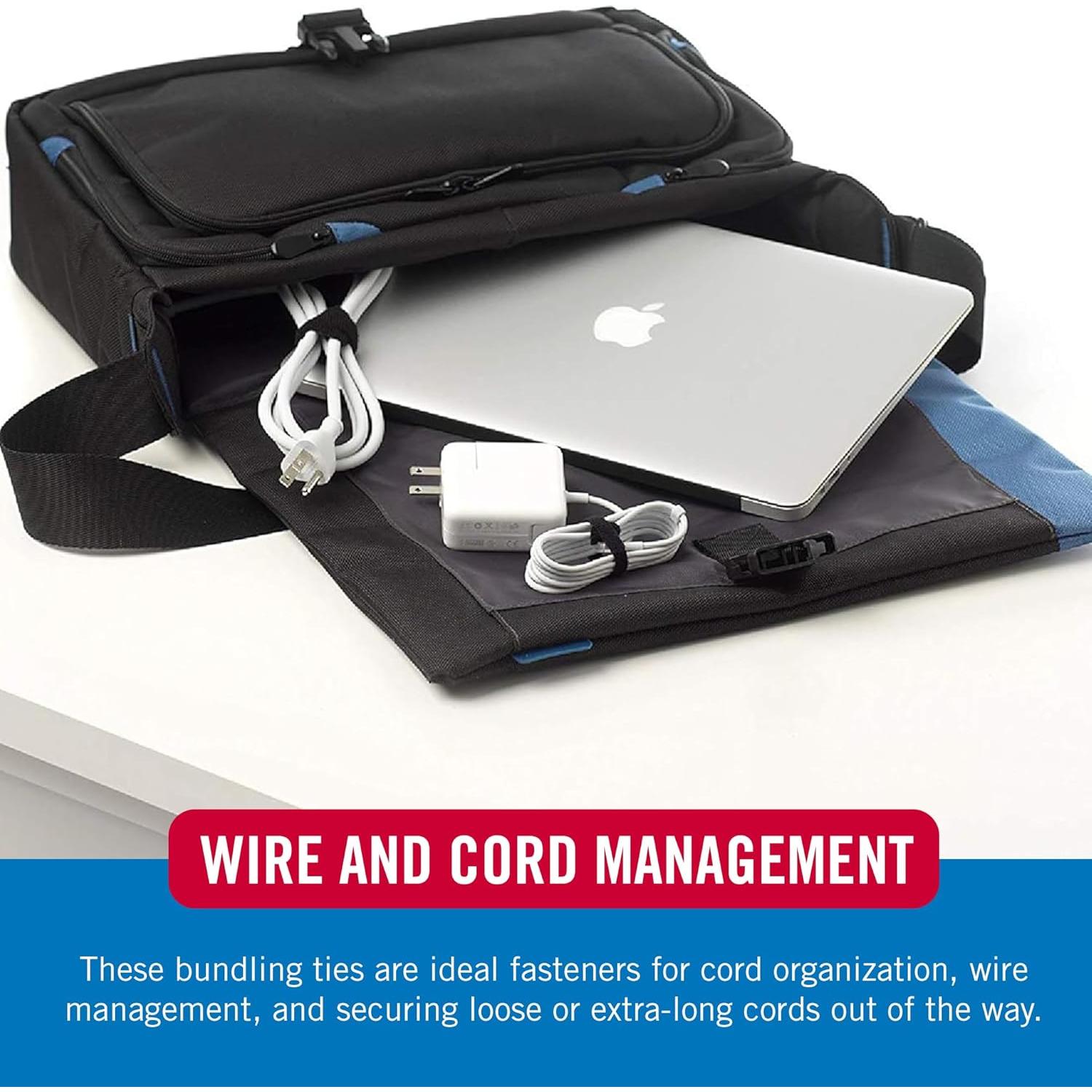 Bridas Reutilizables VELCRO 150pk 20,32x1,27cm Negro y Gris