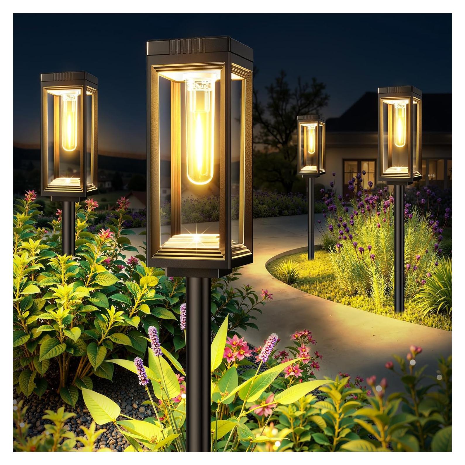 Luces Solares de Camino WdtPro, Paquete de 8, IP65, 15h