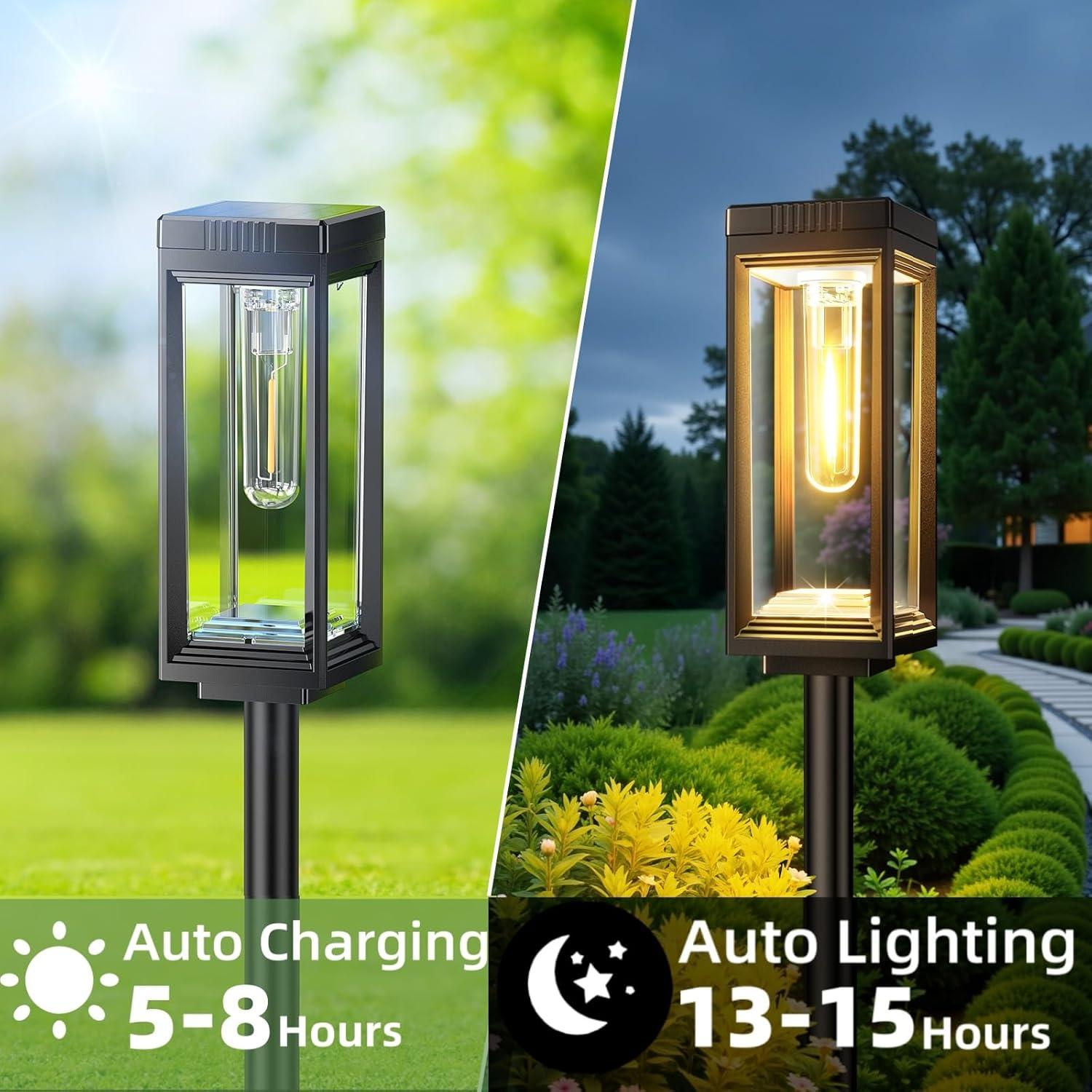 Luces Solares de Camino WdtPro, Paquete de 8, IP65, 15h