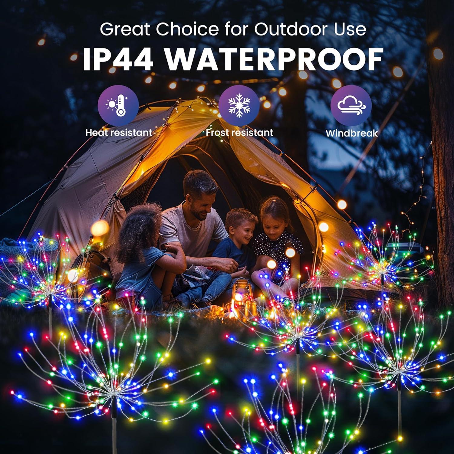 Luces Solares Decorativas PEVOROS 120 LED Multicolor 2 Paquete