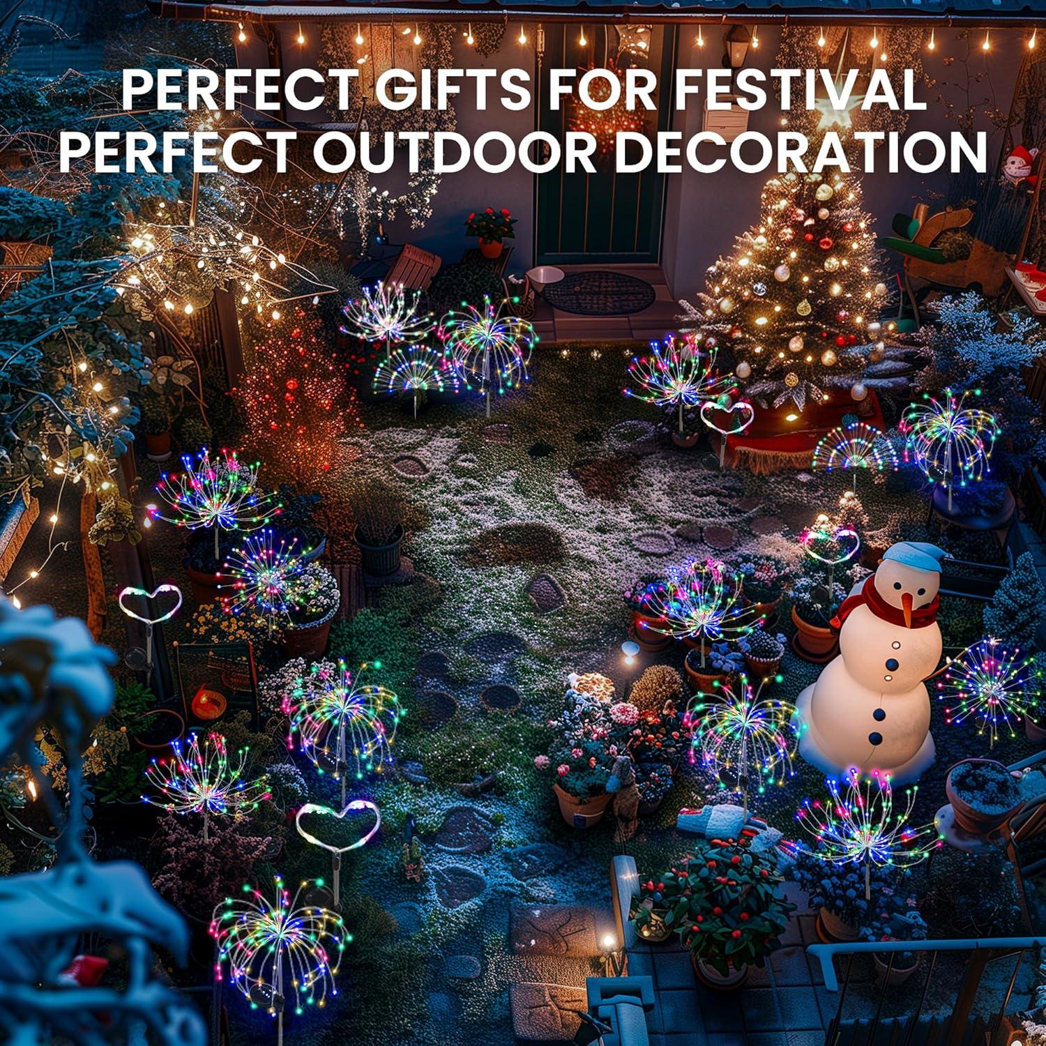 Luces Solares Decorativas PEVOROS 120 LED Multicolor 2 Paquete