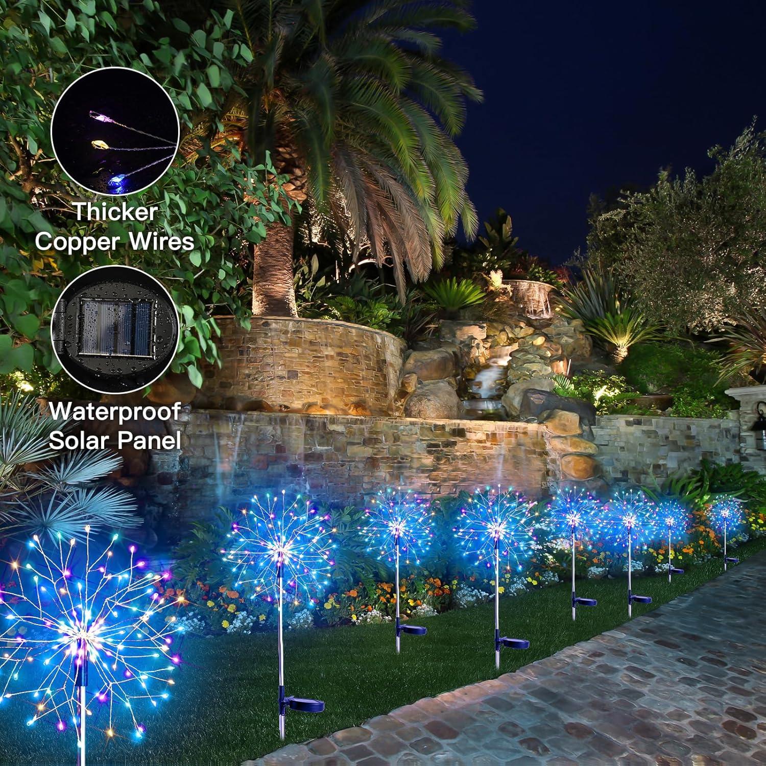 Luces de Jardín Solares Suddus 2Pack 150LED Multicolor