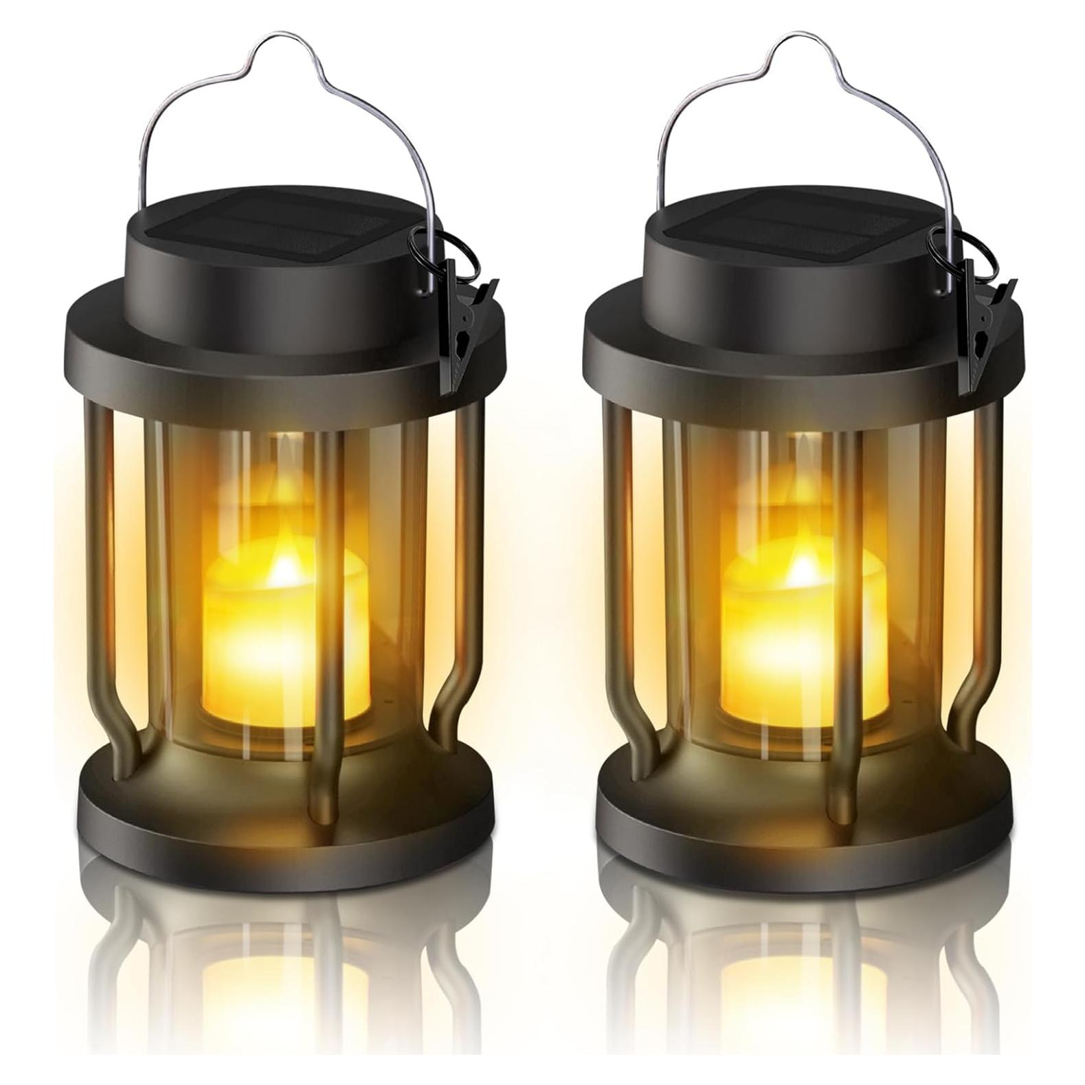 Linterna Solar Colgante FriutShine - 2 Paquete Negro, 17cm