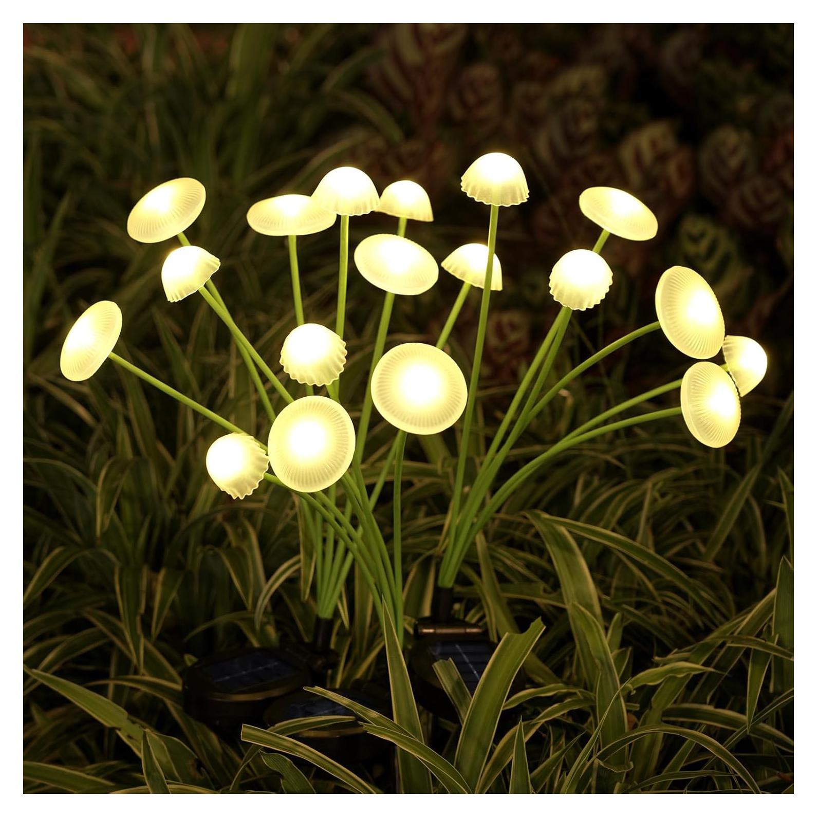 Luces de Jardín Solar Rieyue, Paquete de 2, LED Doble Modo