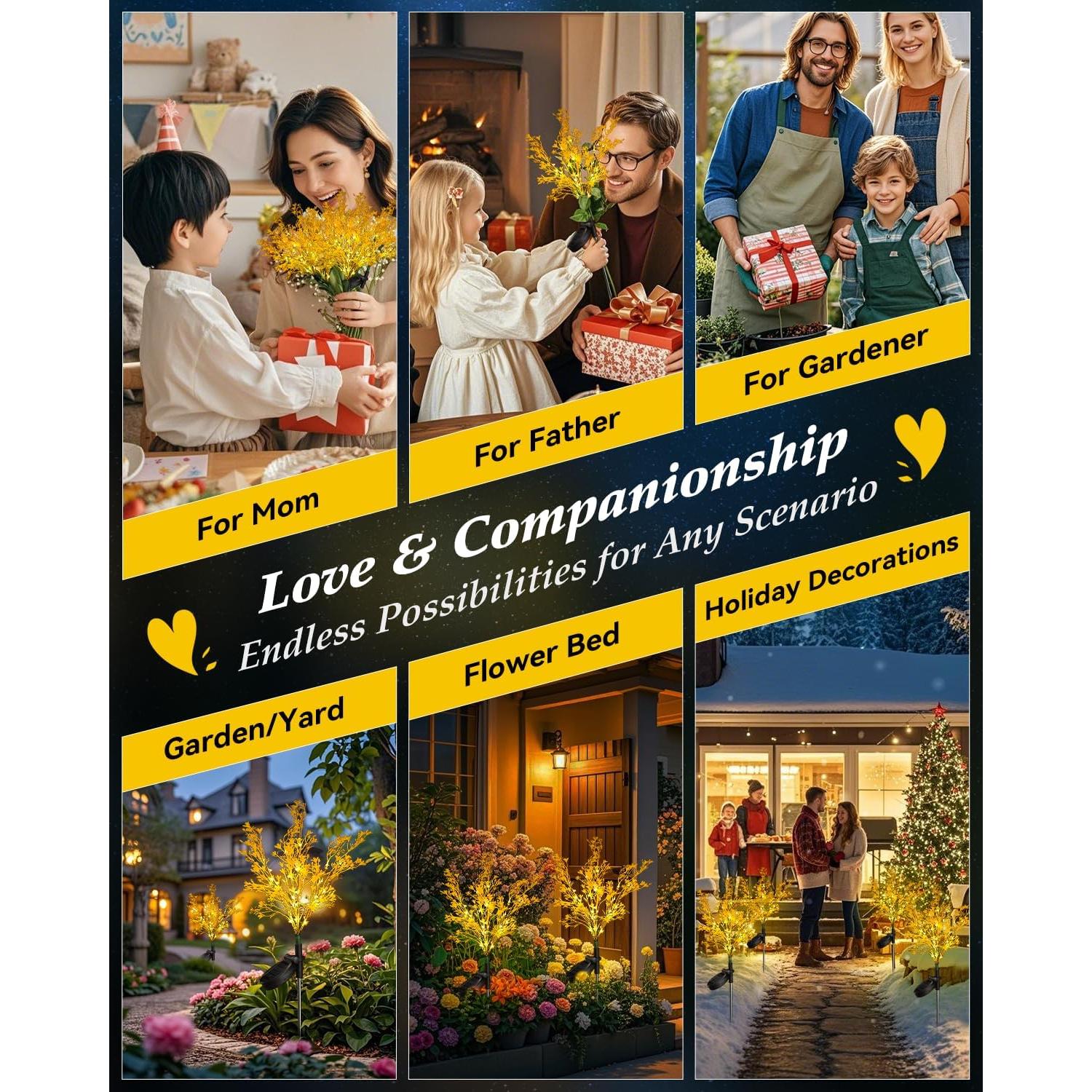 Luces Solares para Jardín Neporal 4PK Doradas IP65