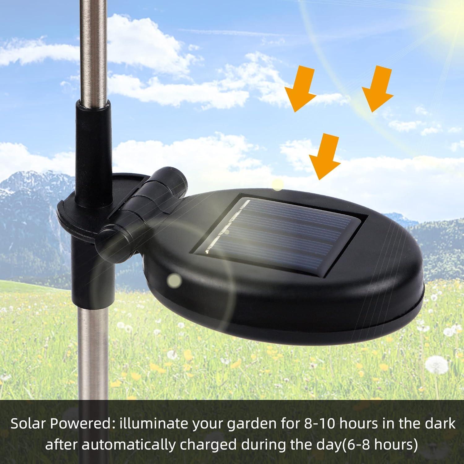 Luces de Jardín Solar Glintoper 6 Pack LED Multicolor