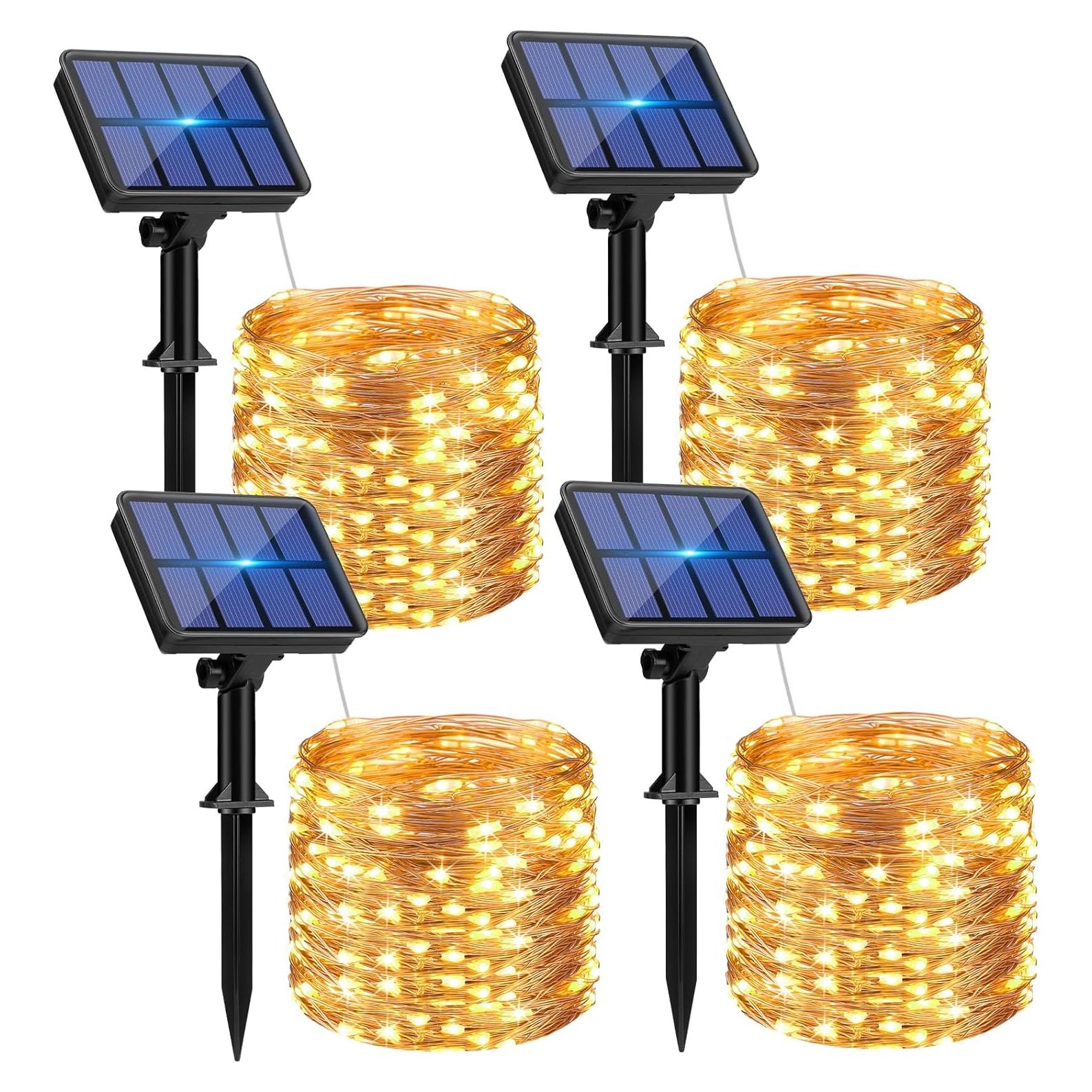 Paquete de 4 Luces de Cadena Solares Btfarm 320LED 40.2m IP65