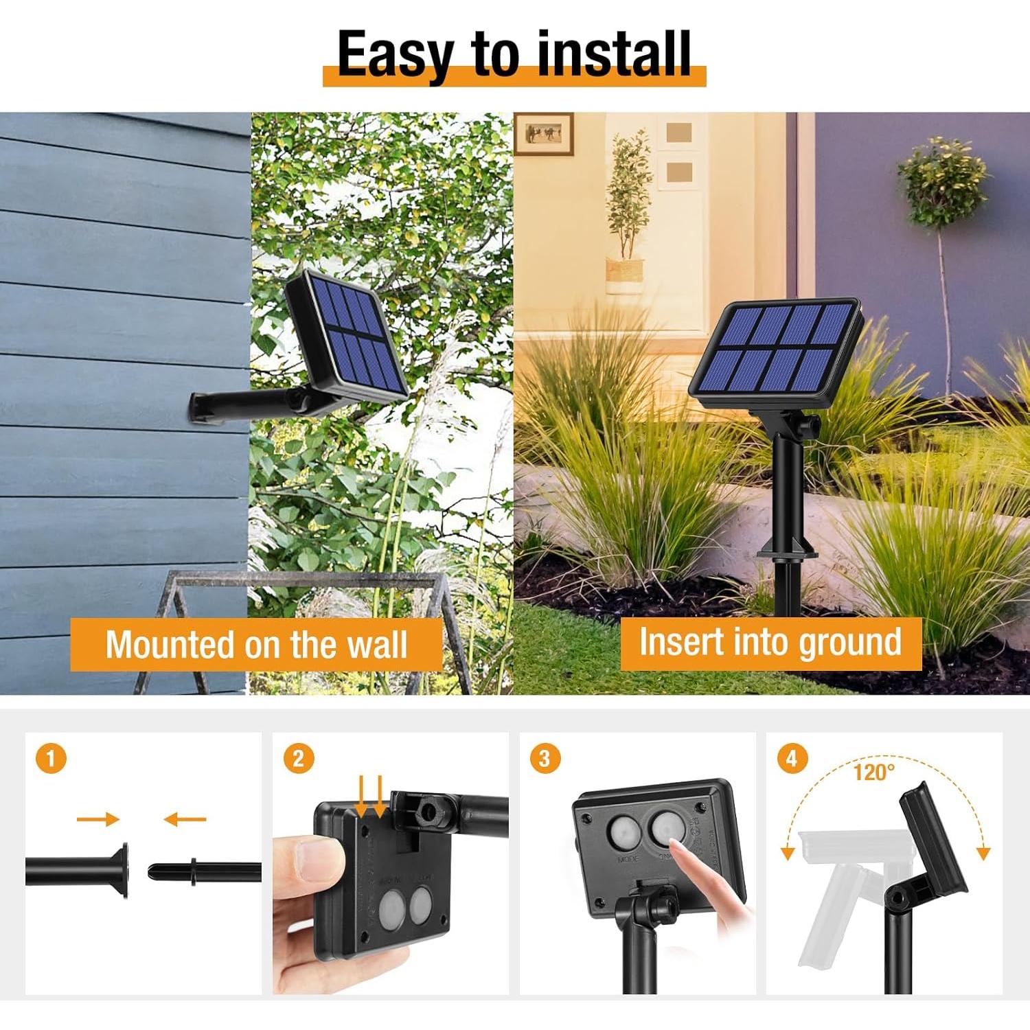 Paquete de 4 Luces de Cadena Solares Btfarm 320LED 40.2m IP65