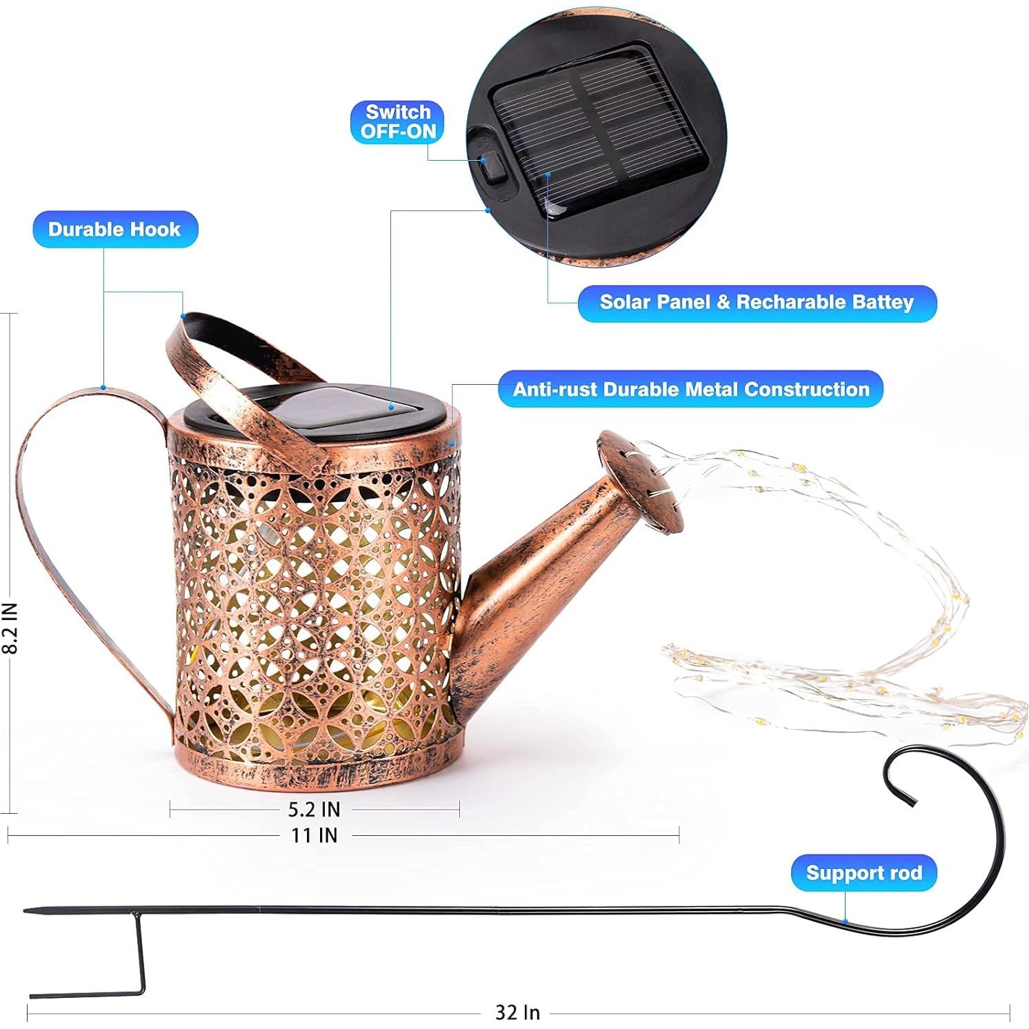 Linterna Colgante Solar Udreem para Jardín, 17.78 cm, Impermeable