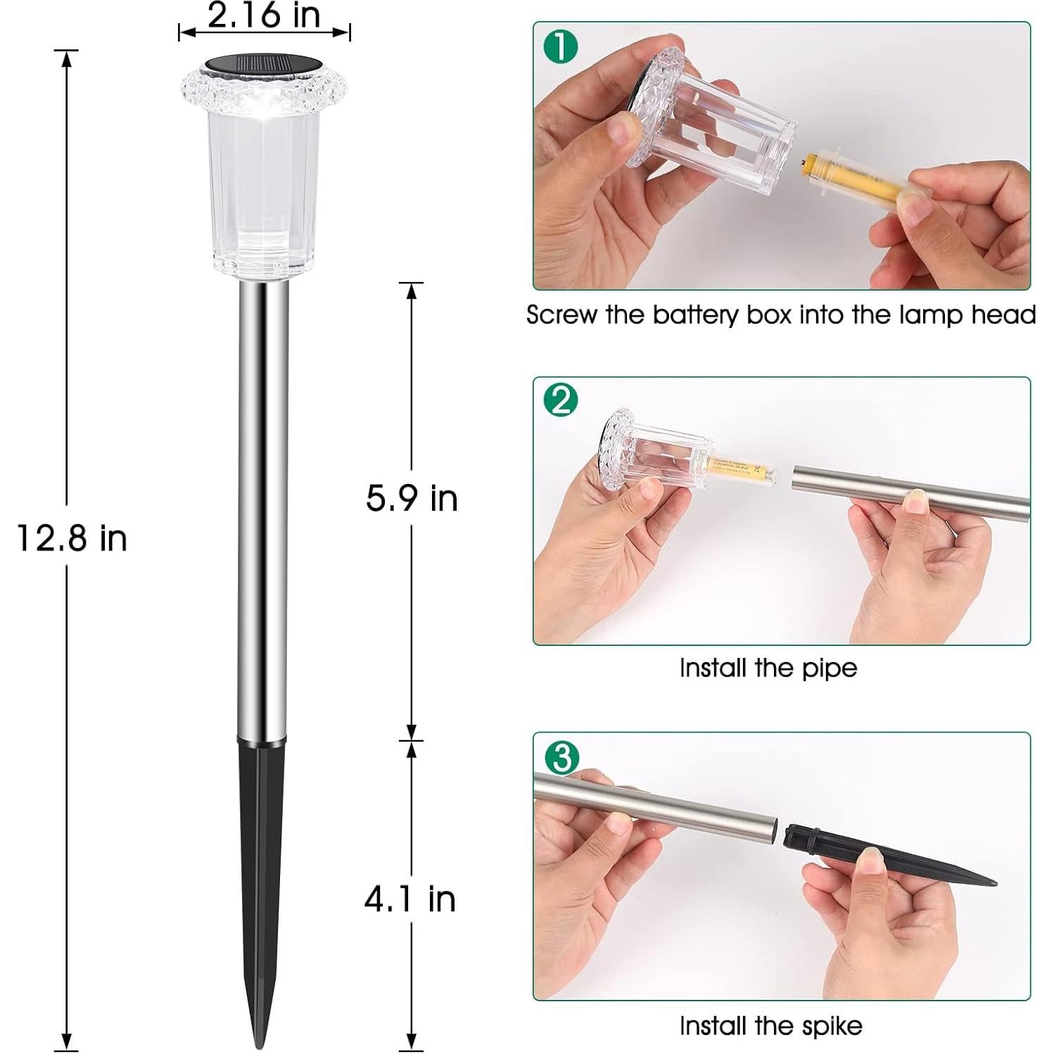 Luces Solares para Jardín Eyrosa, Paquete de 10, Impermeables