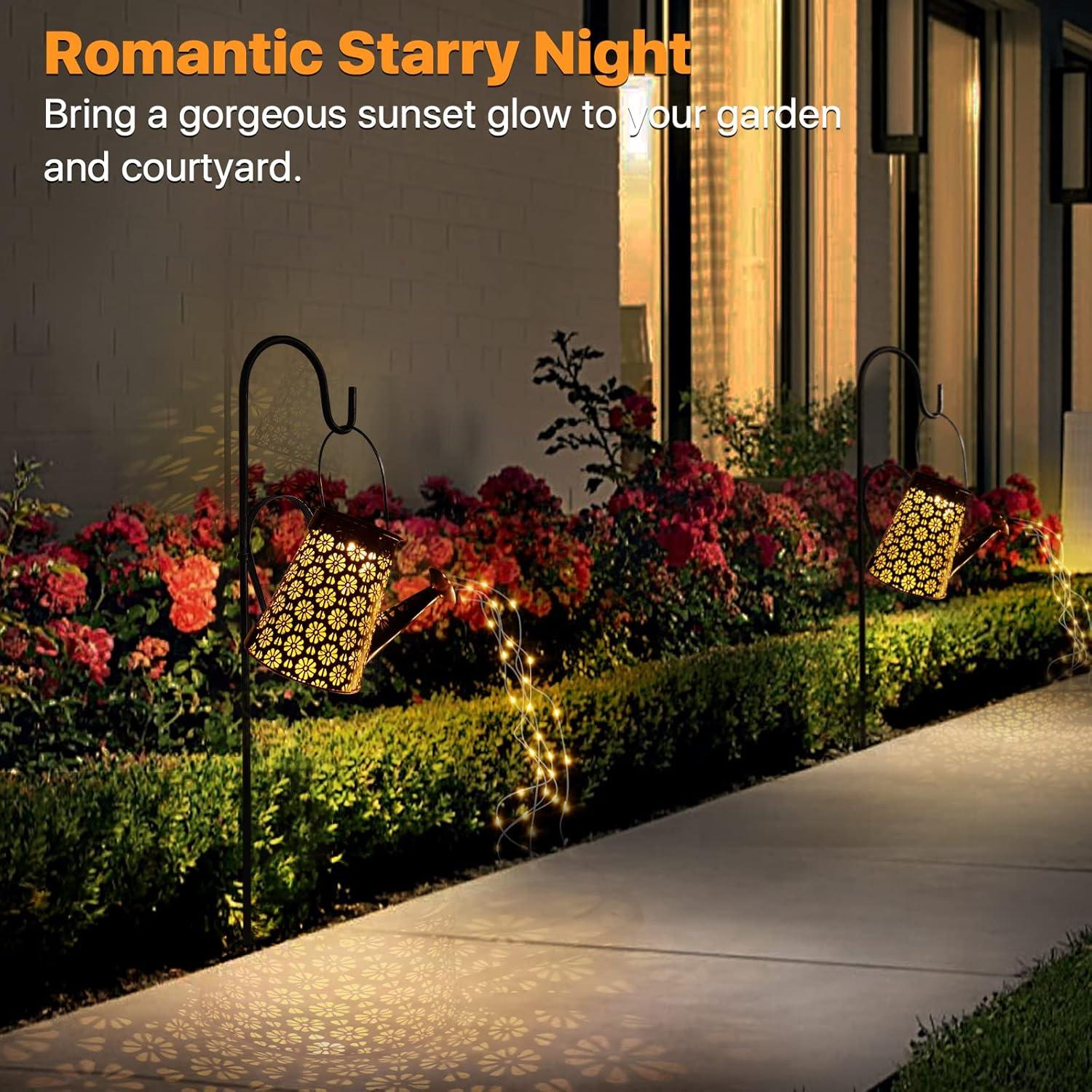 Regadera Solar Imoli con Luces LED Decorativas 18x16 cm