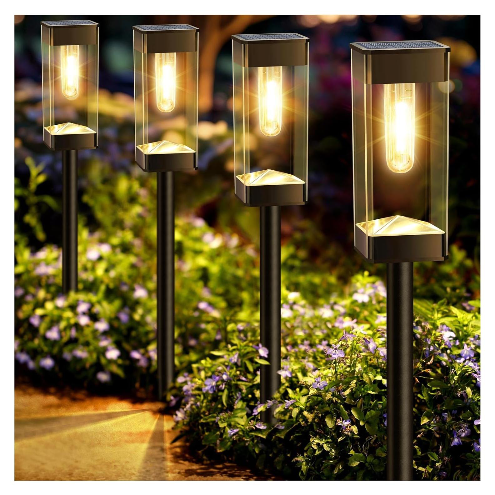 Luces de Camino Solares Gorrzai Paquete de 8 LED Impermeables