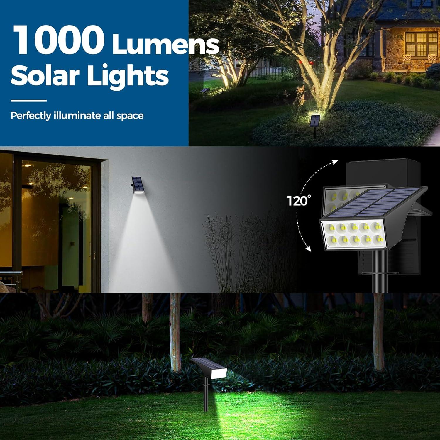 Luces Solares Exteriores WENATY 12 Paquete 4 Modos IP65