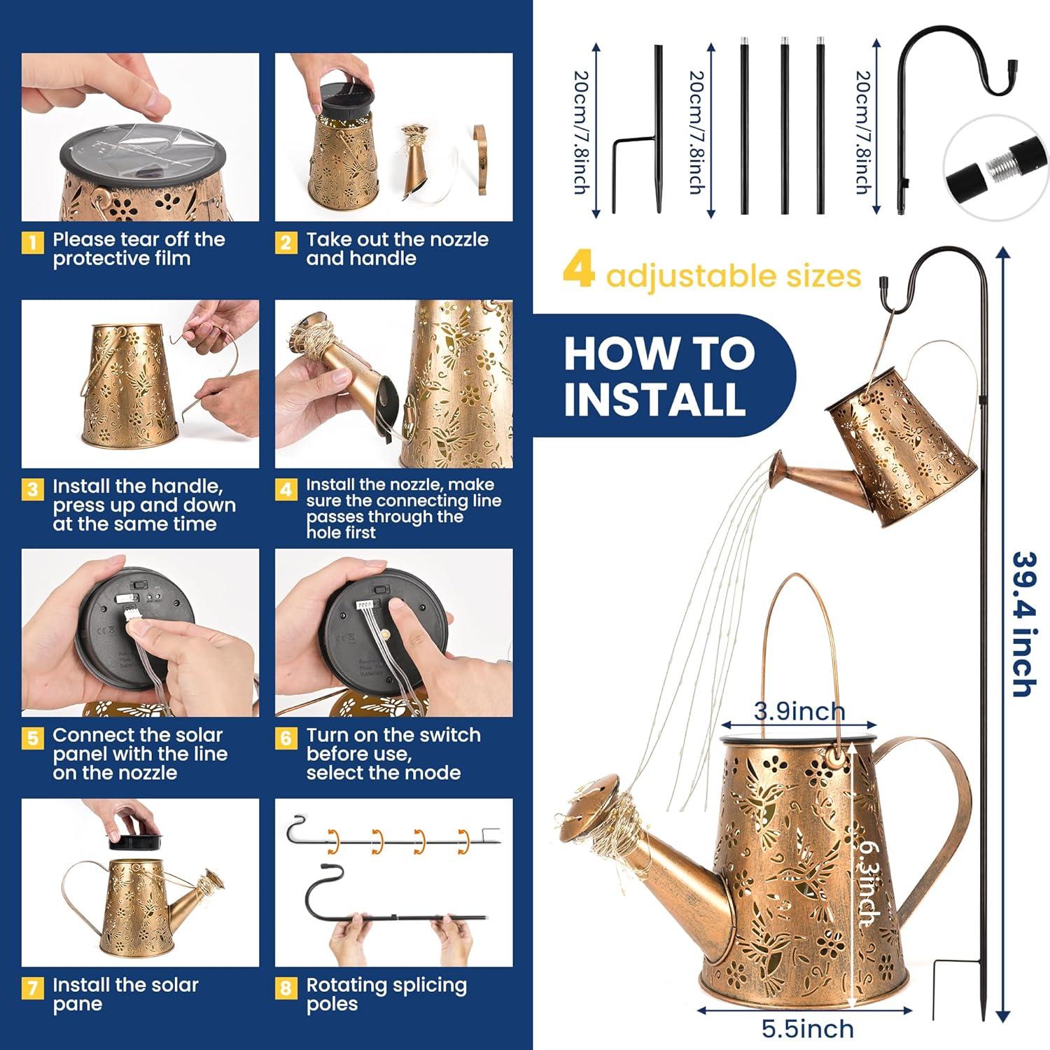 Luces Solares Decorativas PATIOPIA Regadera Grande 30cm