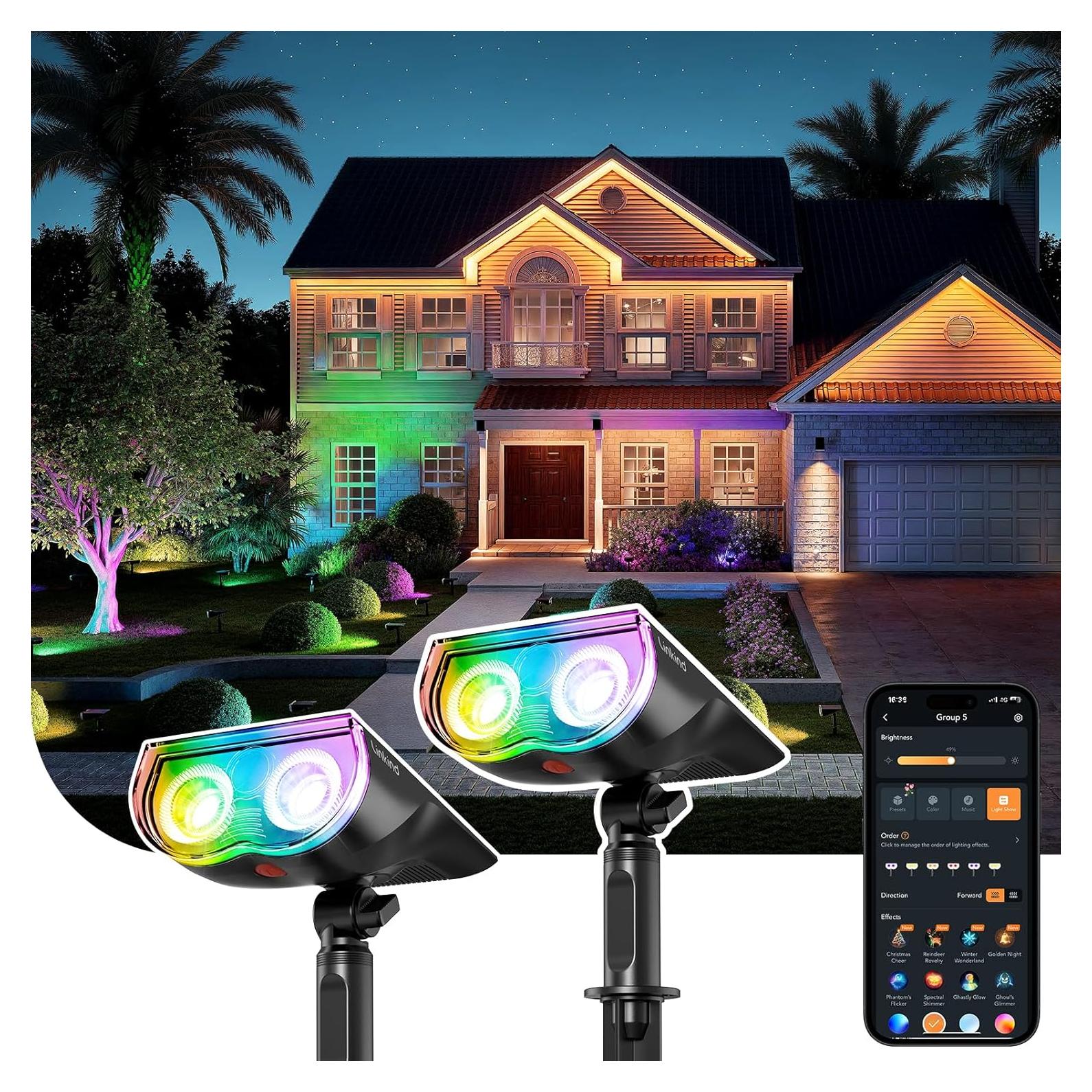 Focos Solares Inteligentes Linkind SL5C Multicolor 2 Paquete