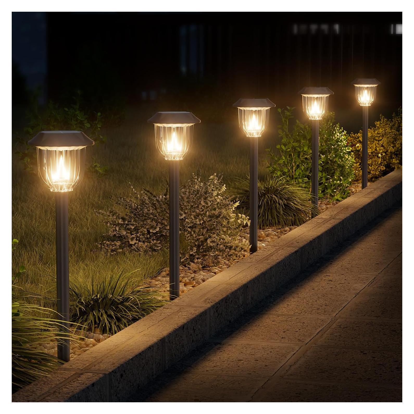 Luces Solares Exteriores AOSEA 10 Paquete IP65 Cálido