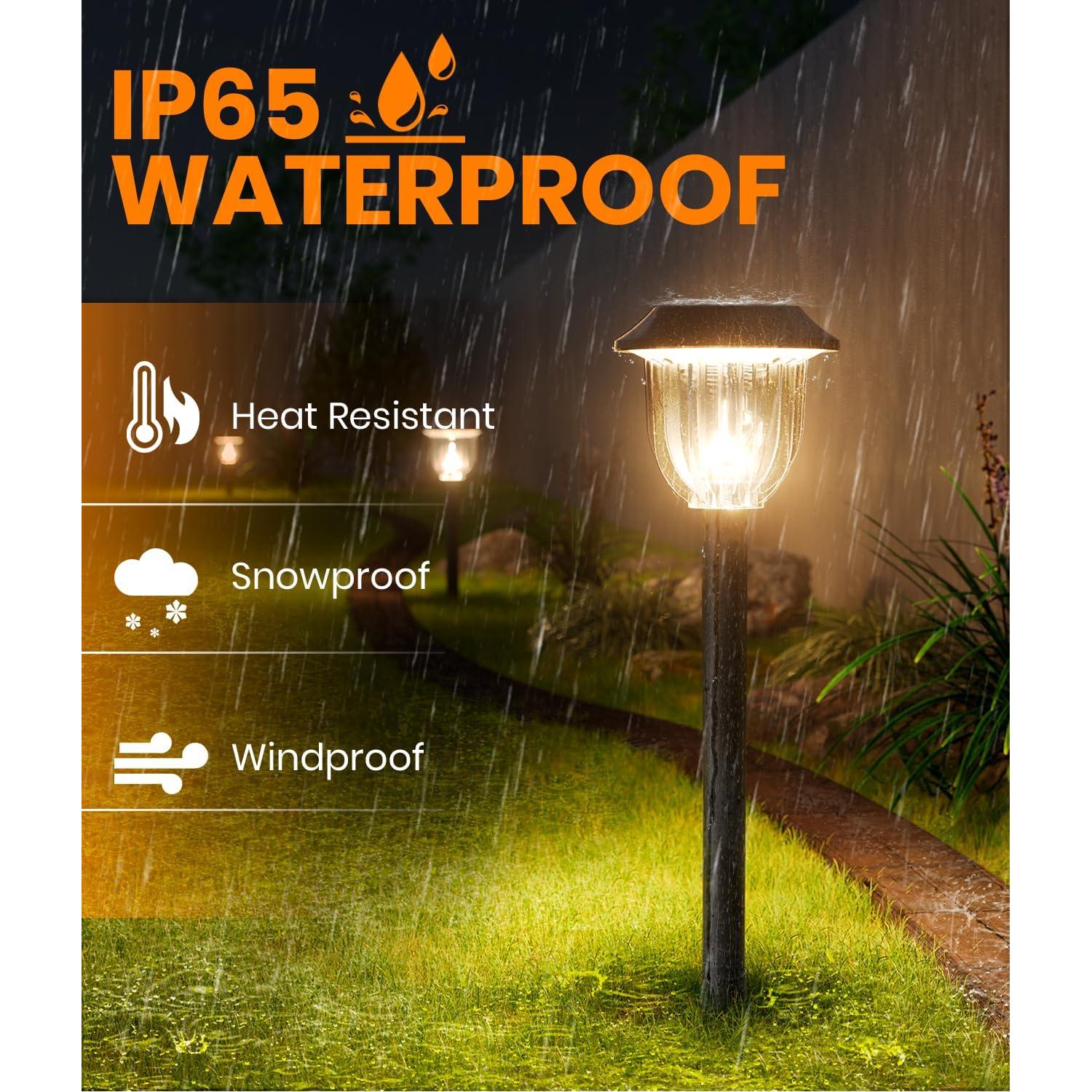 Luces Solares Exteriores AOSEA 10 Paquete IP65 Cálido