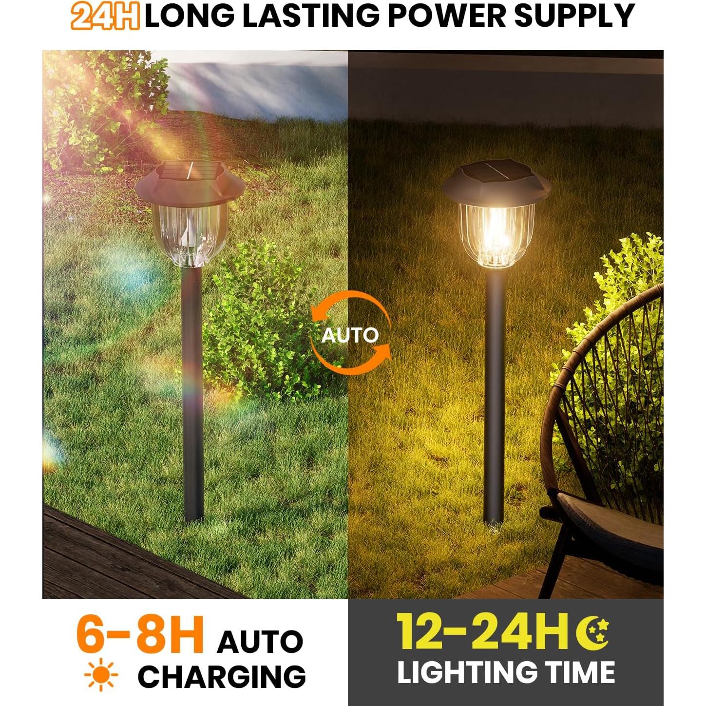 Luces Solares Exteriores AOSEA 10 Paquete IP65 Cálido