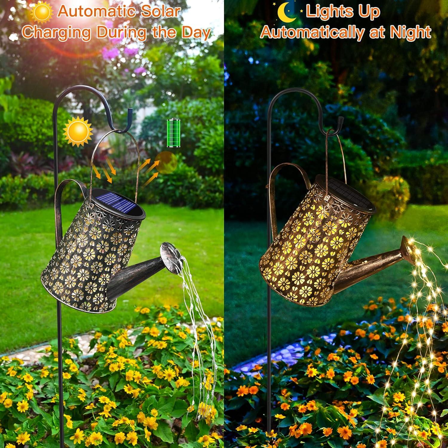 Regadera Solar Afootry con Luces LED para Jardín 90 LEDs