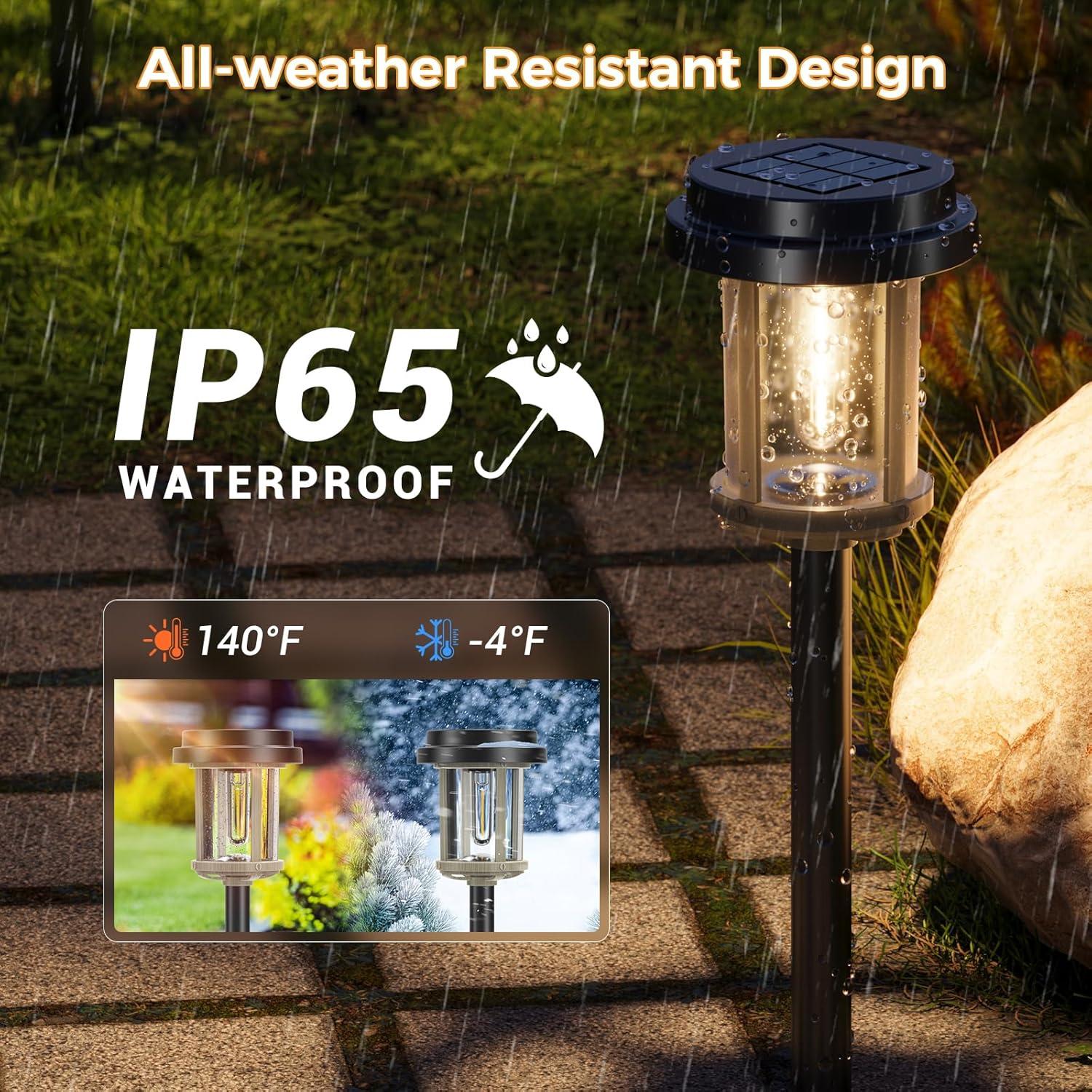 Luces de Camino Solares XMCOSY+ 20 LM LED Jardín 6 Pzas