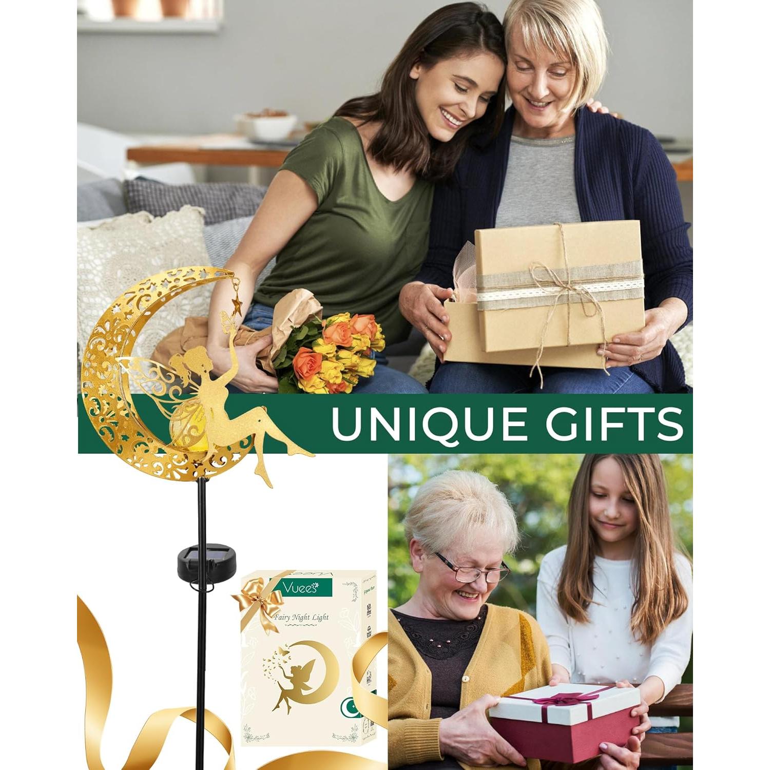 Estaca de Luz Solar Decorativa Vuees Hada para Jardín 0.53kg