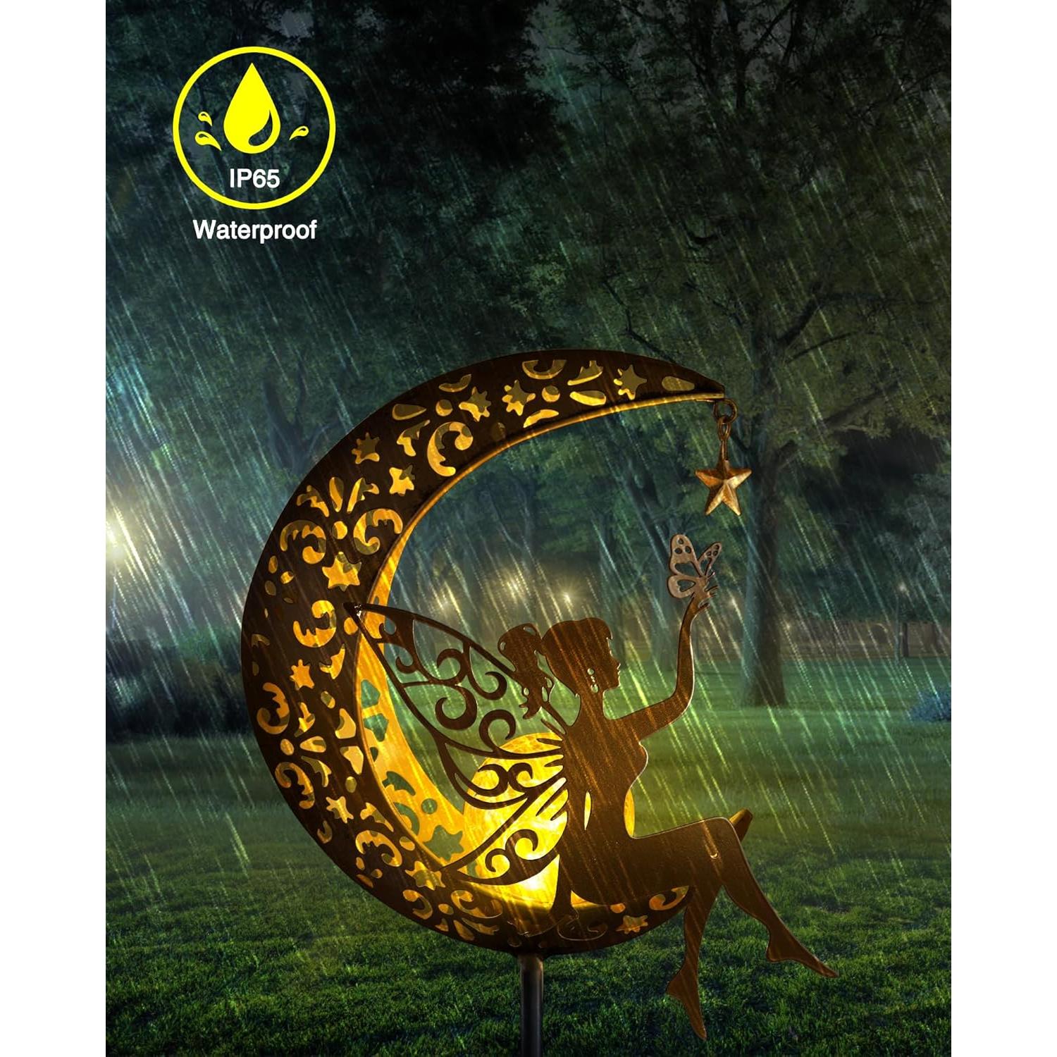 Estaca de Luz Solar Decorativa Vuees Hada para Jardín 0.53kg