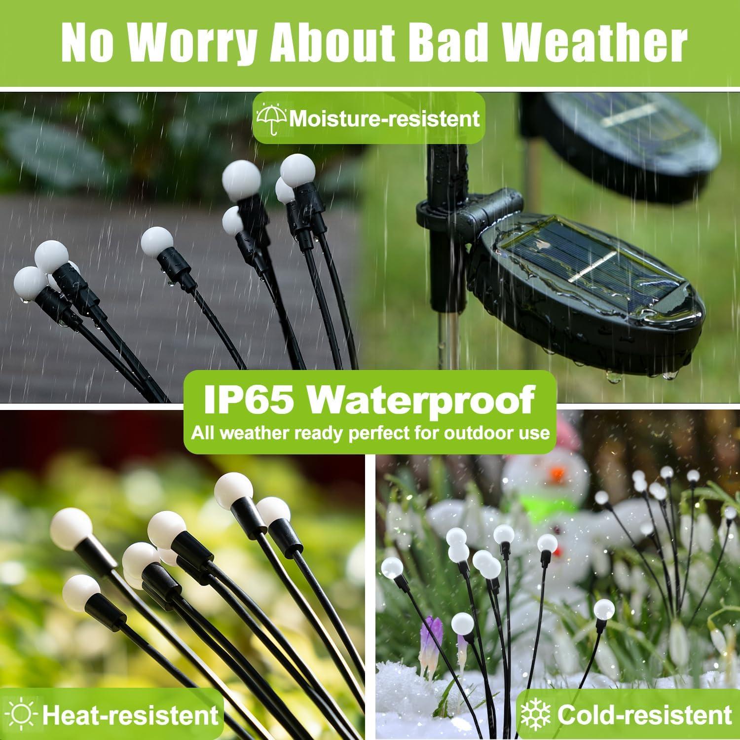 Luces Solares Flumy para Jardín 4 Paquete IP65 800mAh