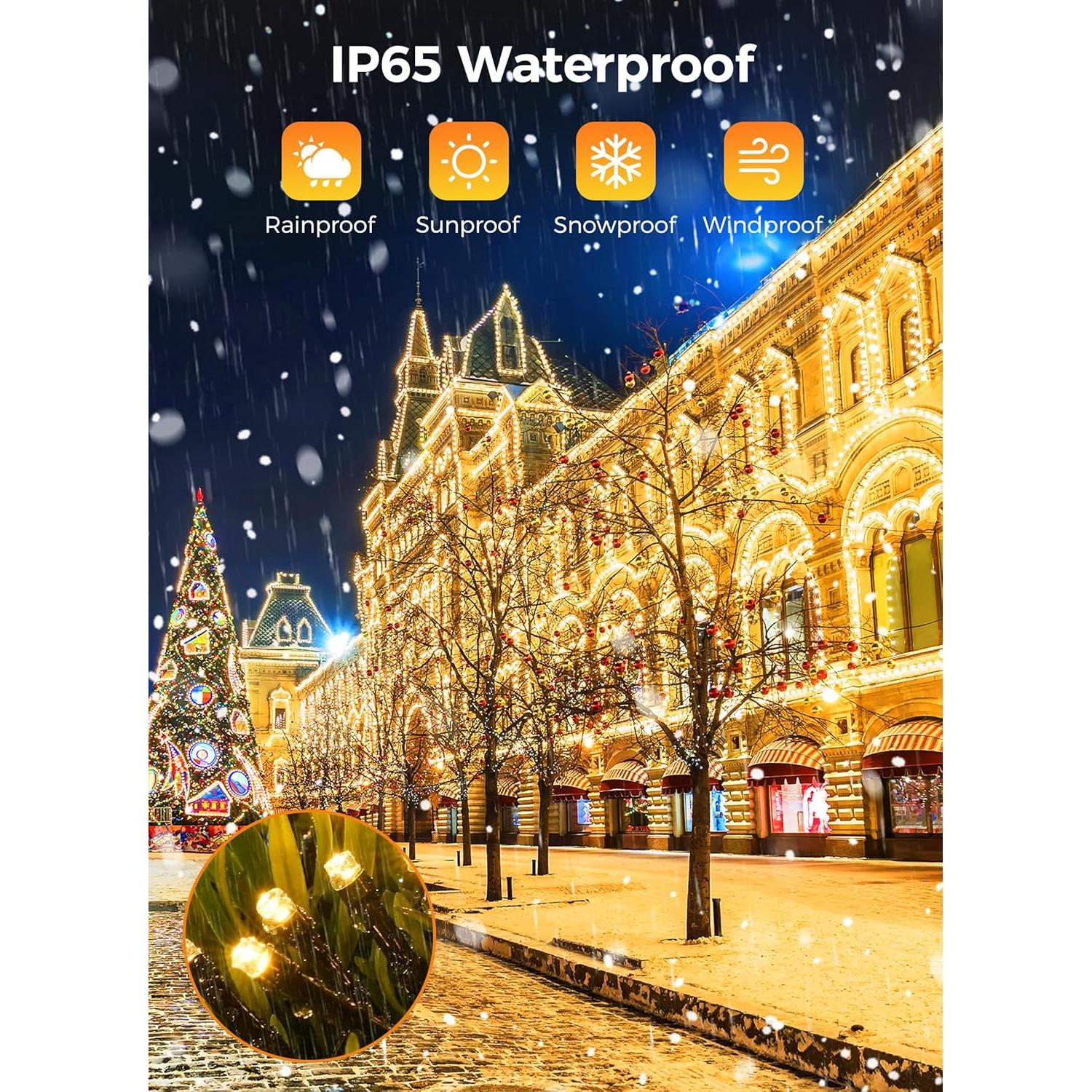 Luces de Cadena Solares Minetom 12.19 m 100 LED IP65