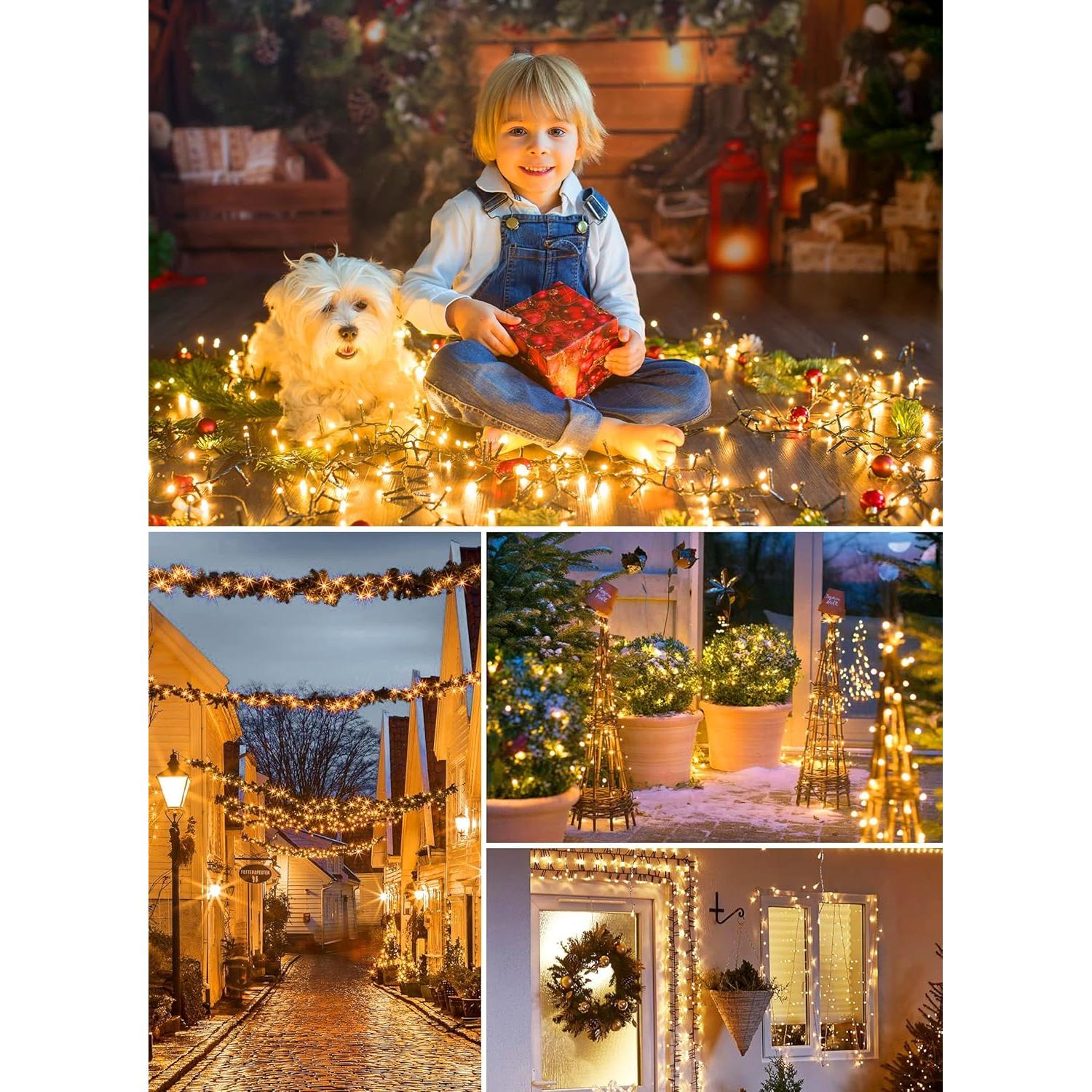 Luces de Cadena Solares Minetom 12.19 m 100 LED IP65