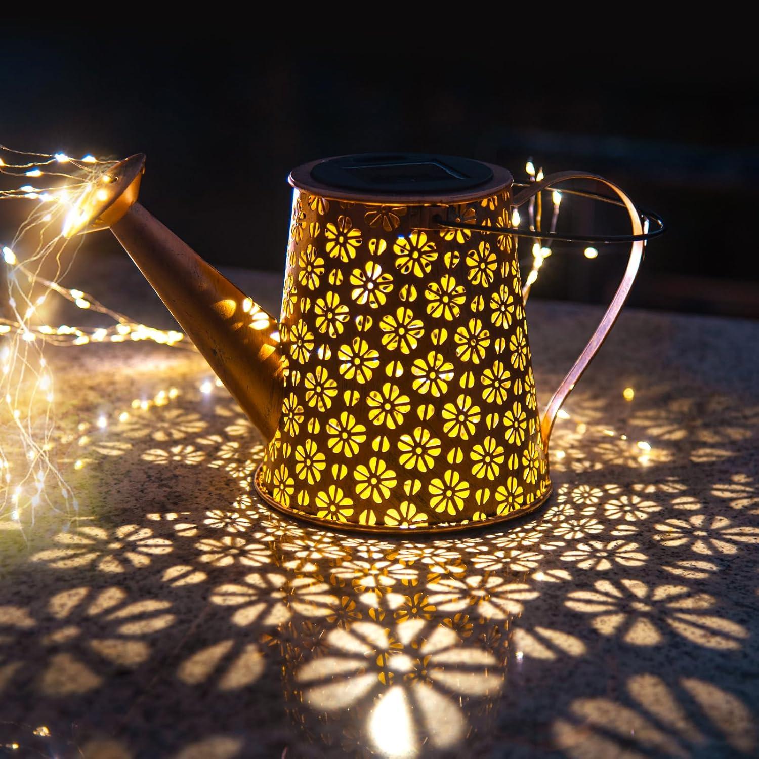 Lámpara Solar de Jardín KJ023, Metal Impermeable IP65, 27.9x17.8cm