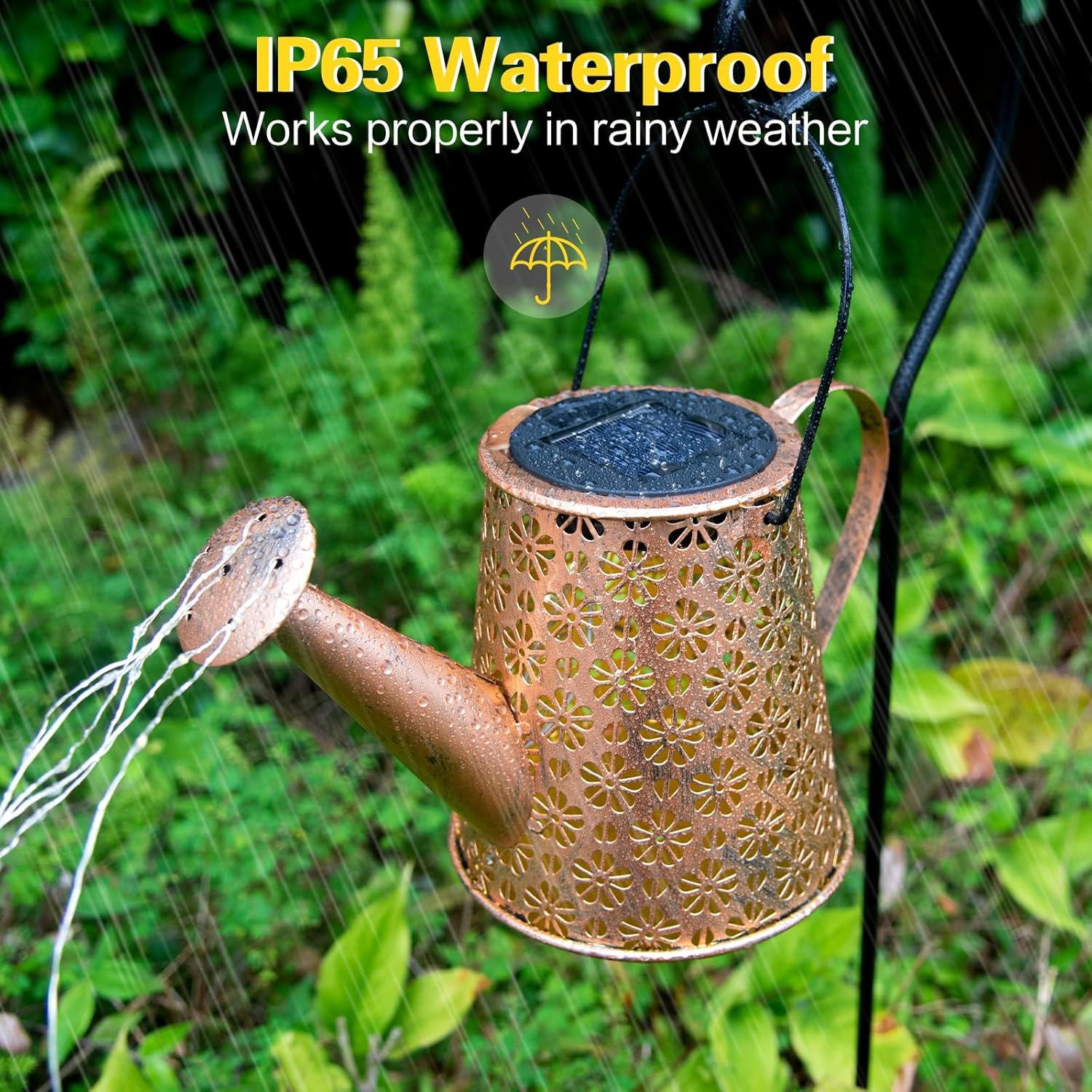 Lámpara Solar de Jardín KJ023, Metal Impermeable IP65, 27.9x17.8cm