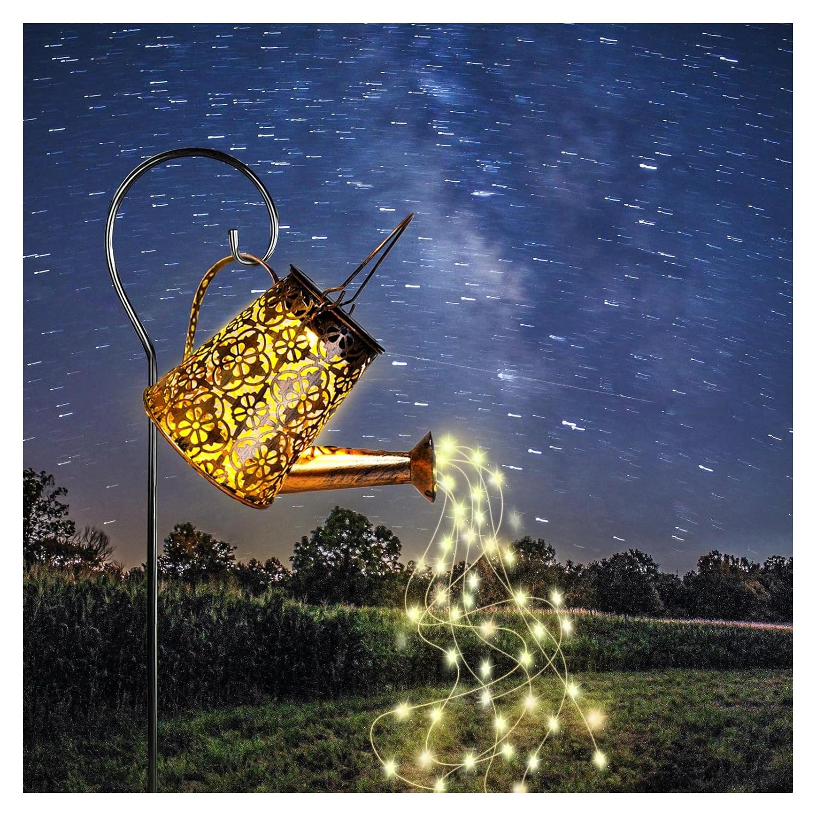 Luces de Riego Solar con Diseño de Copo de Nieve - Jardín