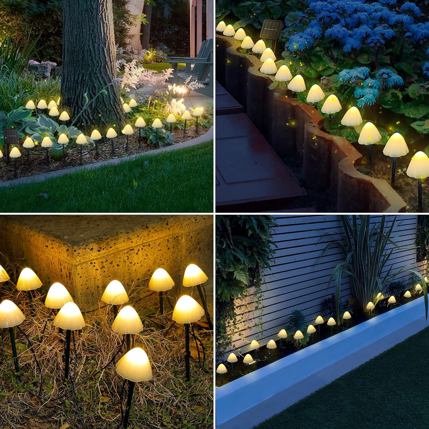 Luces de Jardín Solar Linhai Qixiang 12 LED 4.4m Blanco Cálido