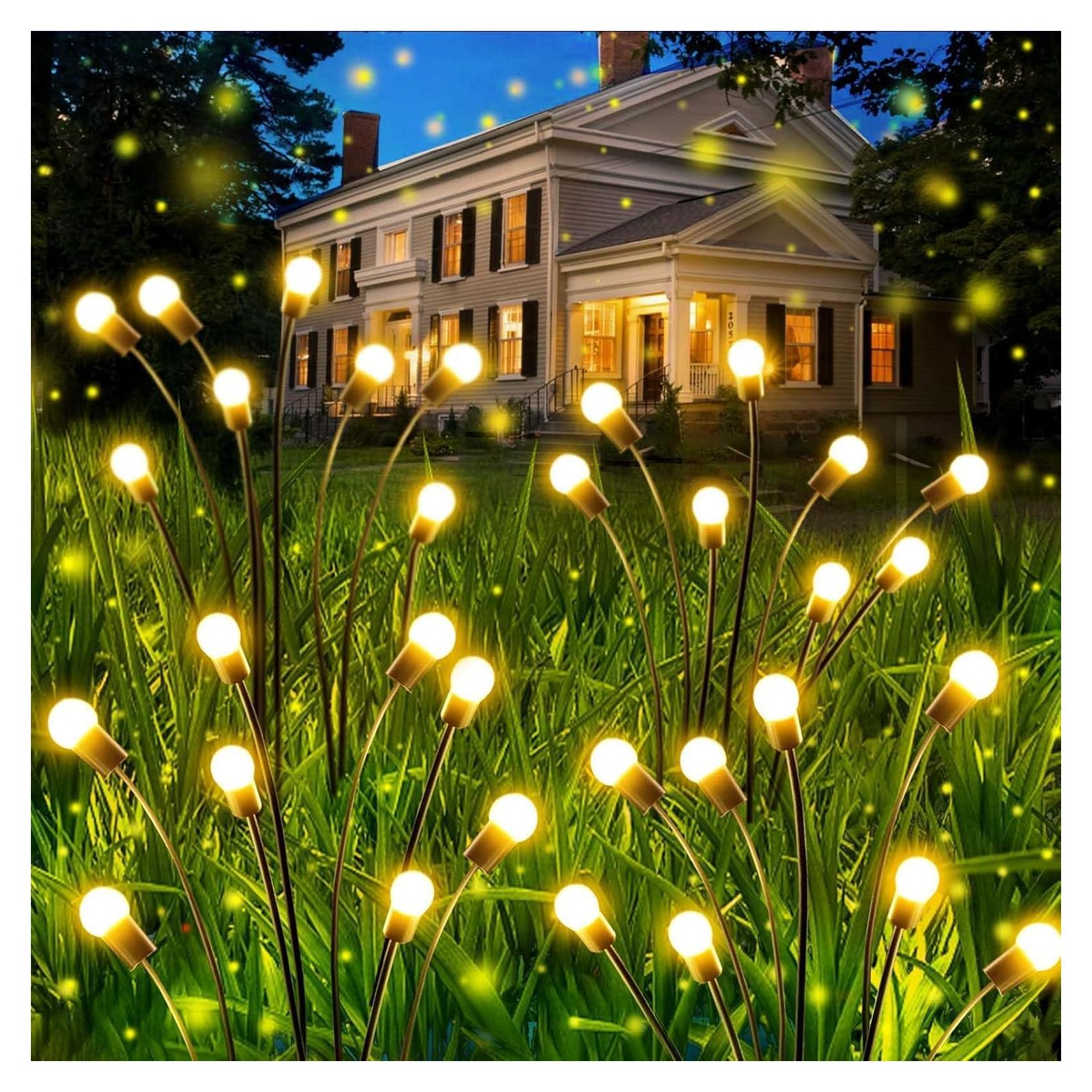 Luces LED Solares de Jardín OZS - 6 Paquete, Blanco Cálido