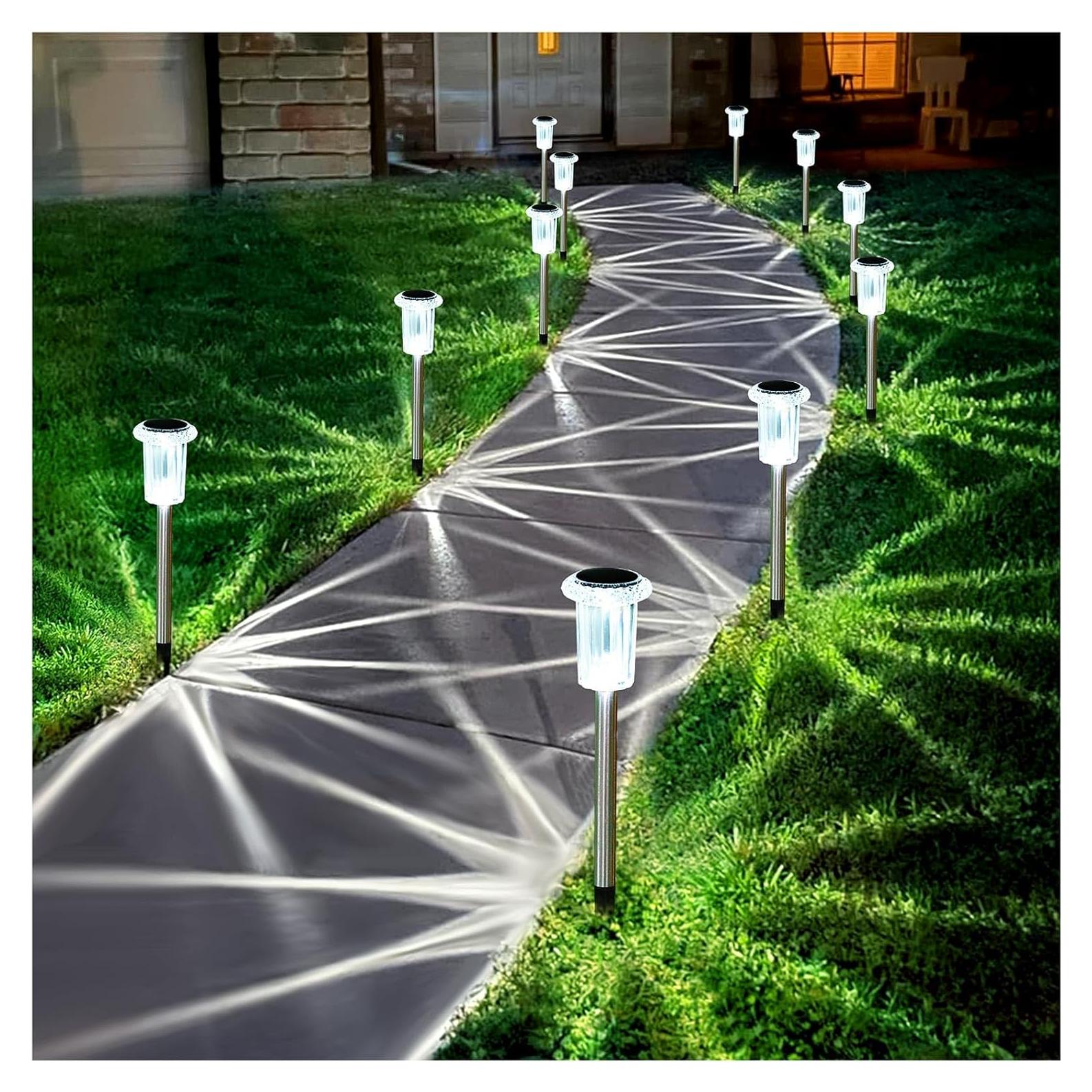 Luces de Camino Solares Gorrzai 10 Unidades LED IP65 Blanco Frío